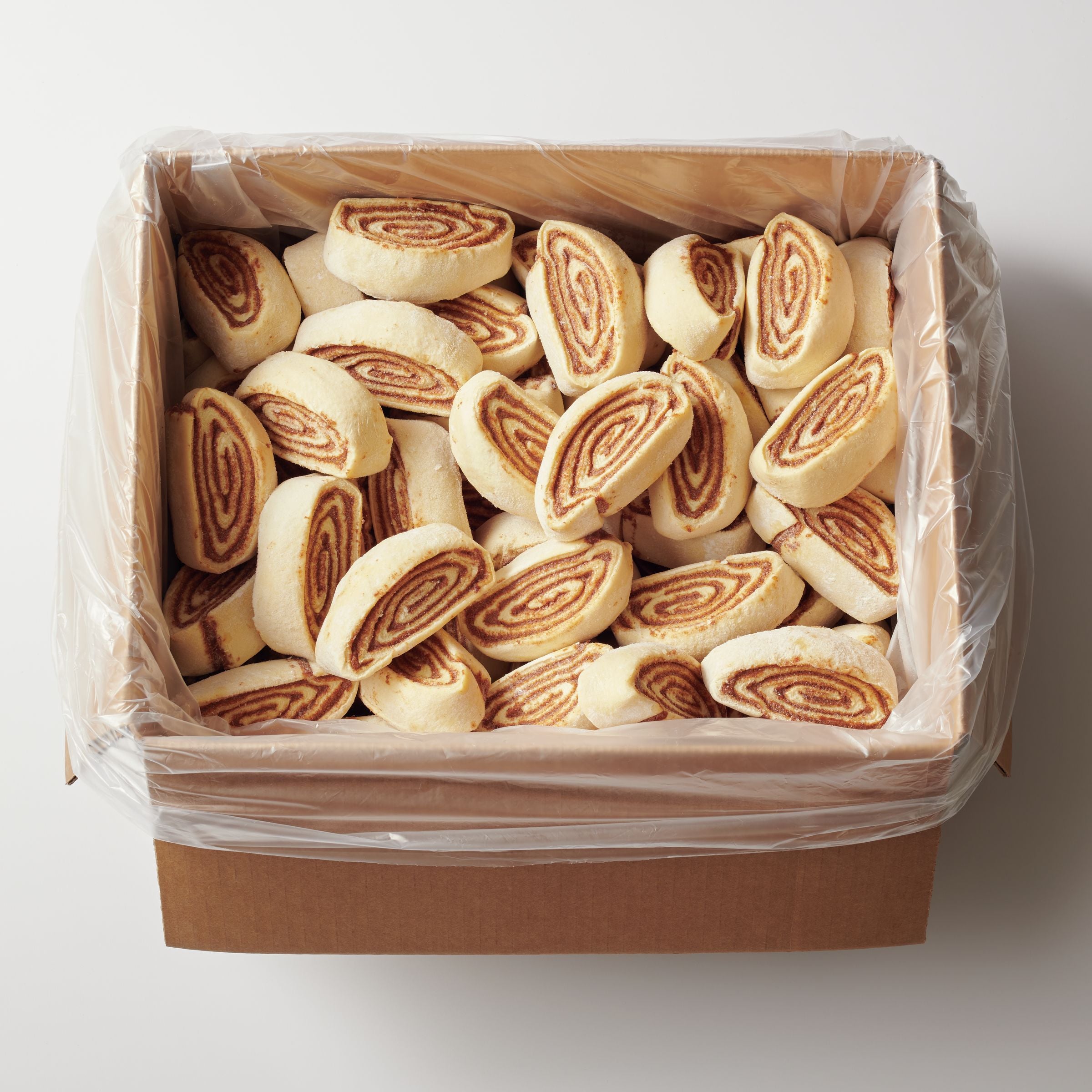 Pillsbury Plus™ Frozen Cinnamon Roll Dough 25.31 Pound Each - 1 Per Case.