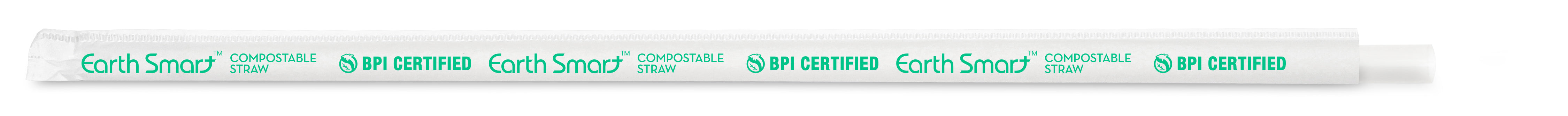 5" Wrapped Straw Compostable 300 Each - 1200 Per Case.