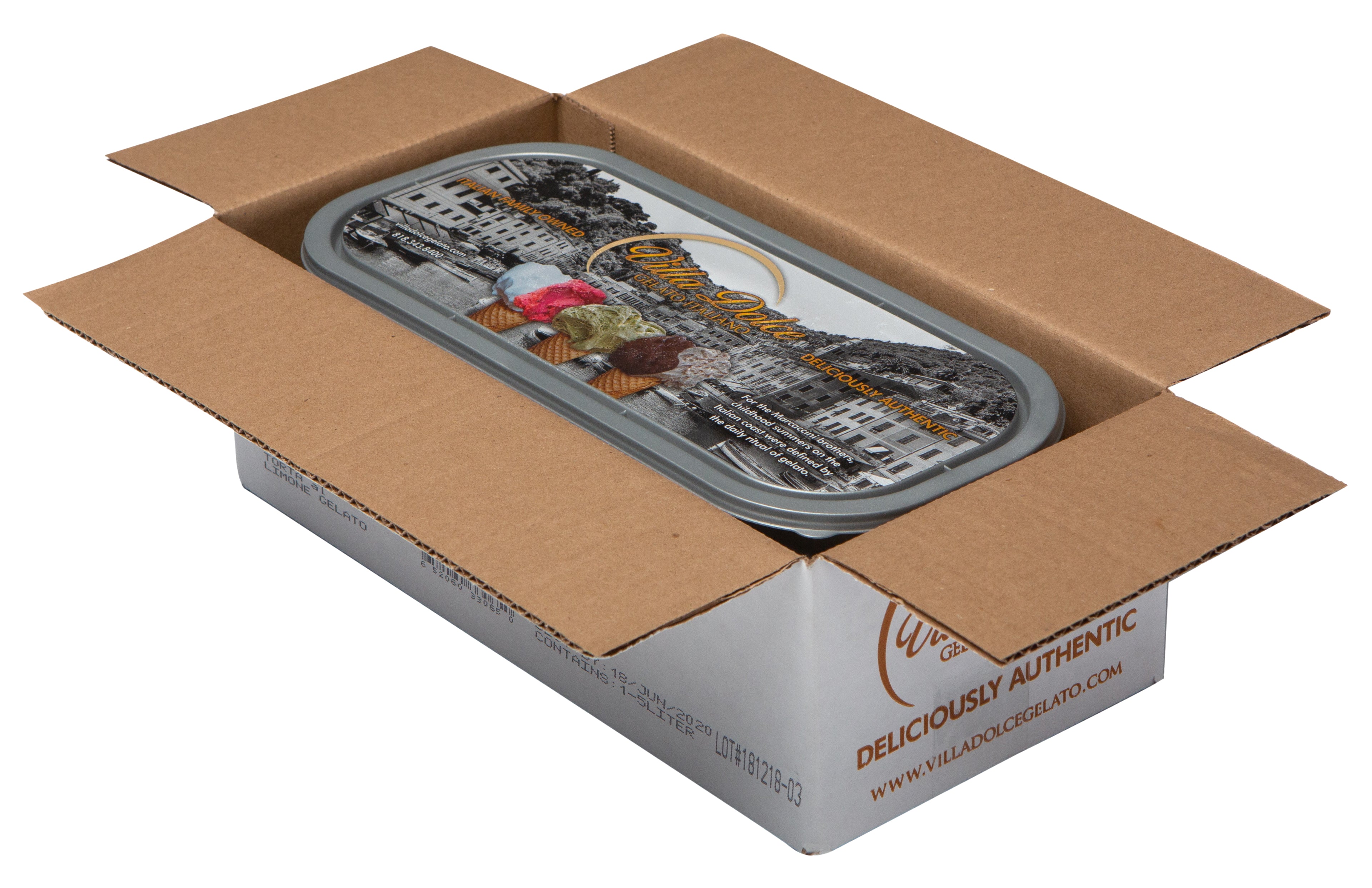 Villa Dolce Torta Lemon Pie Gelato 5 Liter - 1 Per Case.