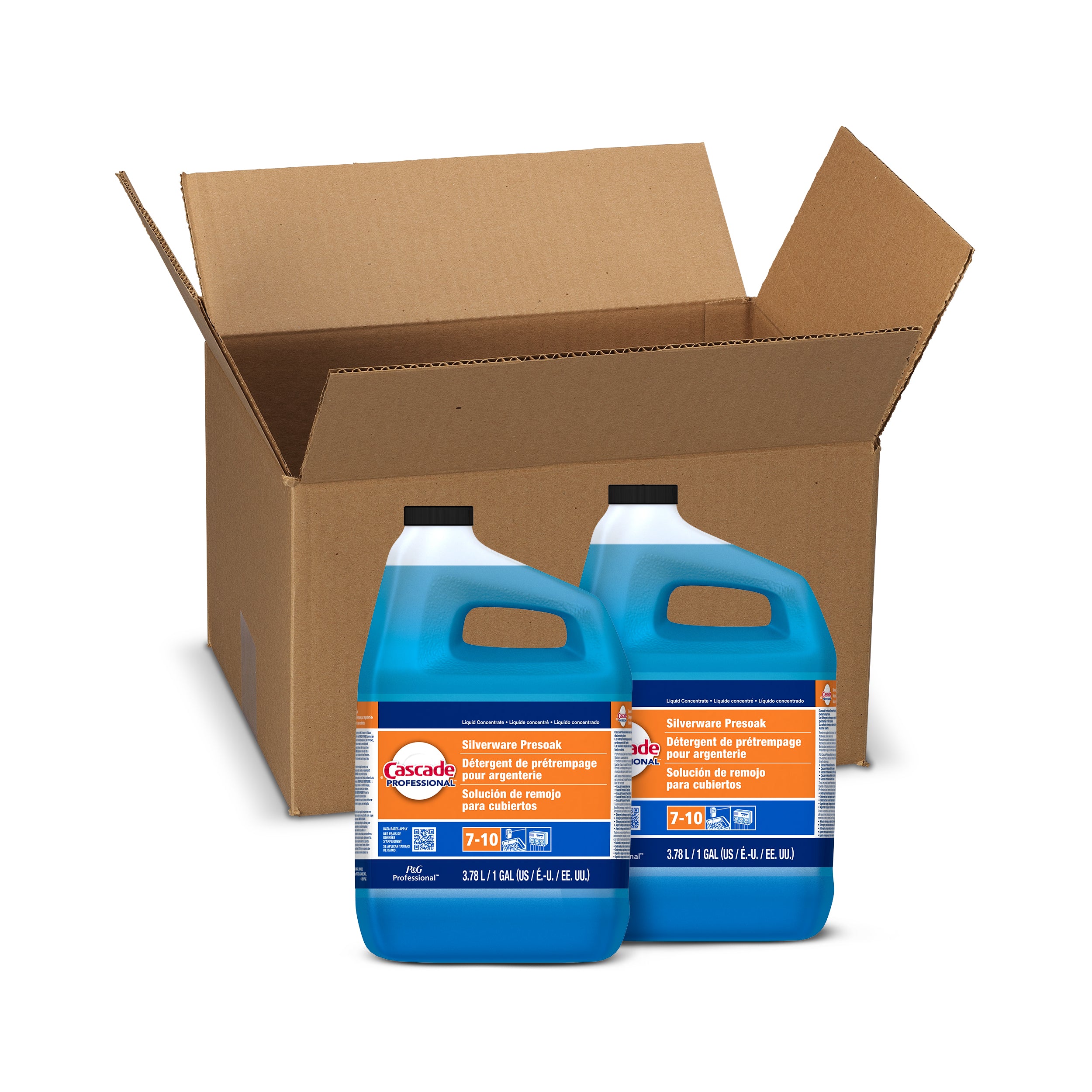 Cascade Professional Silverware Presoak Concentrate Closed Loop Gal 1 Gallon - 2 Per Case.