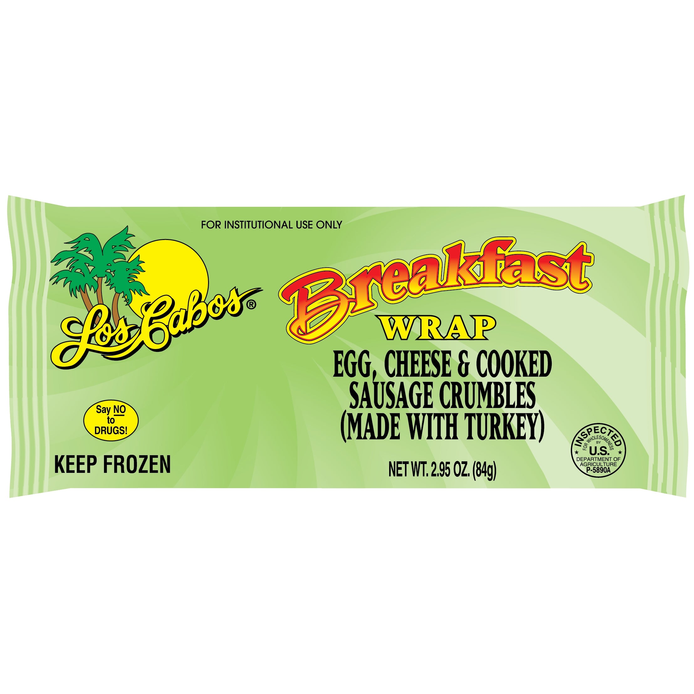Los Cabos Egg And Sausage And Cheese Burrito 2.95 Ounce Size - 72 Per Case.