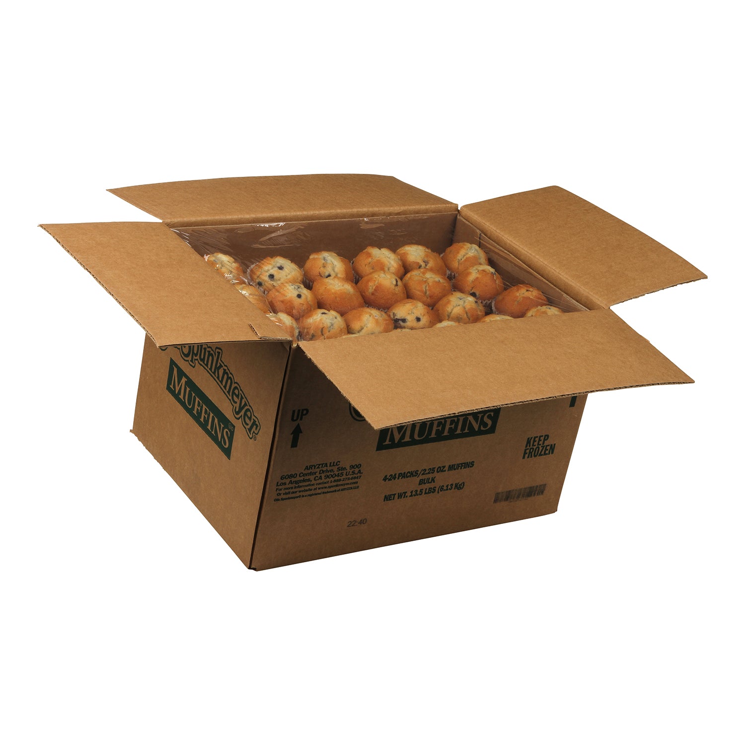 Muffin Wild Blueberry Naturally Flavored Traybulk 24 Each - 4 Per Case.