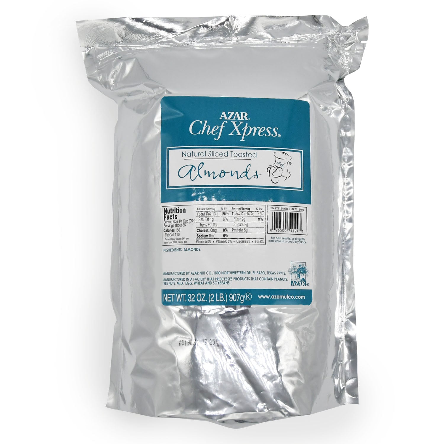 Cfx Almd Natl Sliced Tst 2 Pound Each - 3 Per Case.