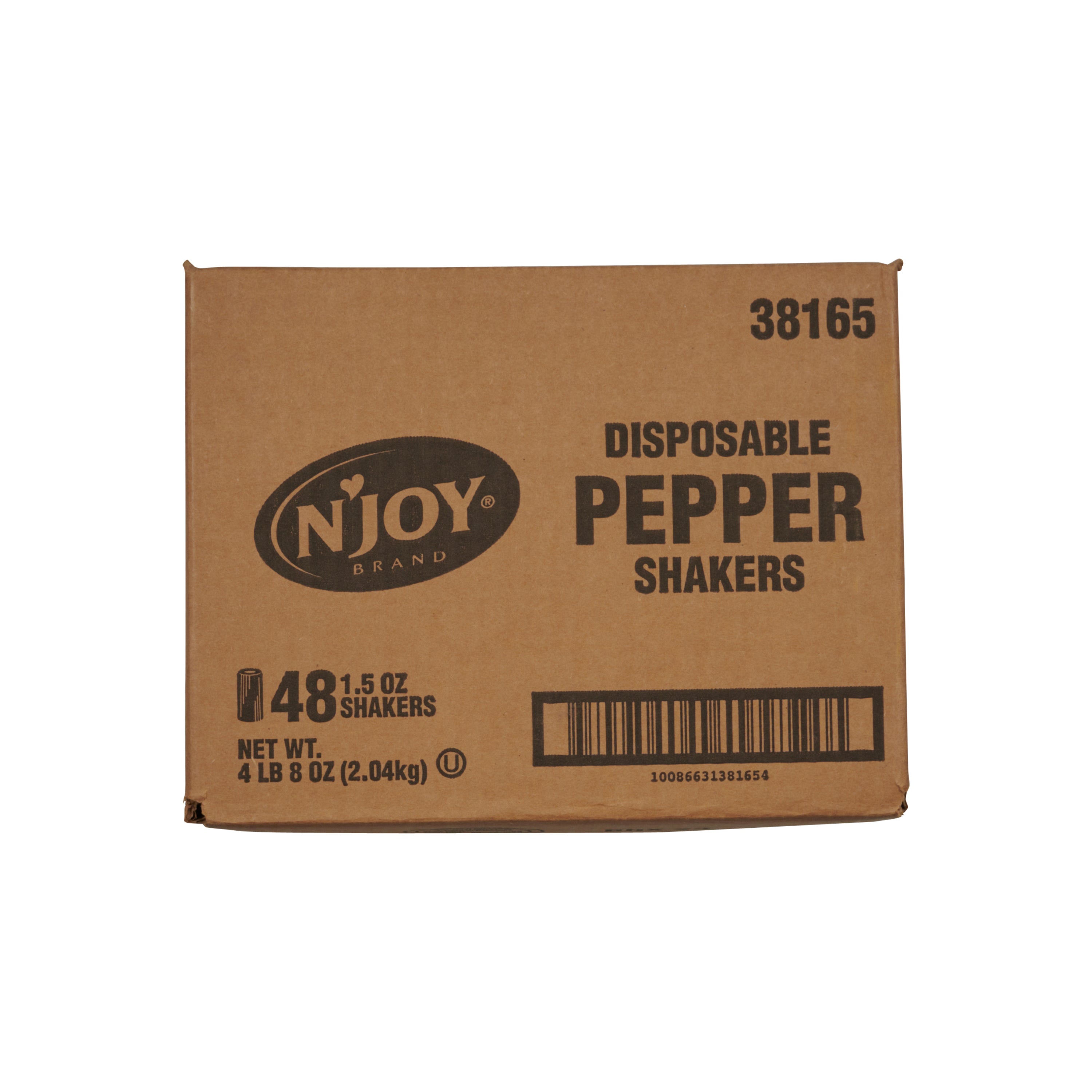 N'joy Pepper Shaker Disposable 1.5 Ounce Size - 48 Per Case.