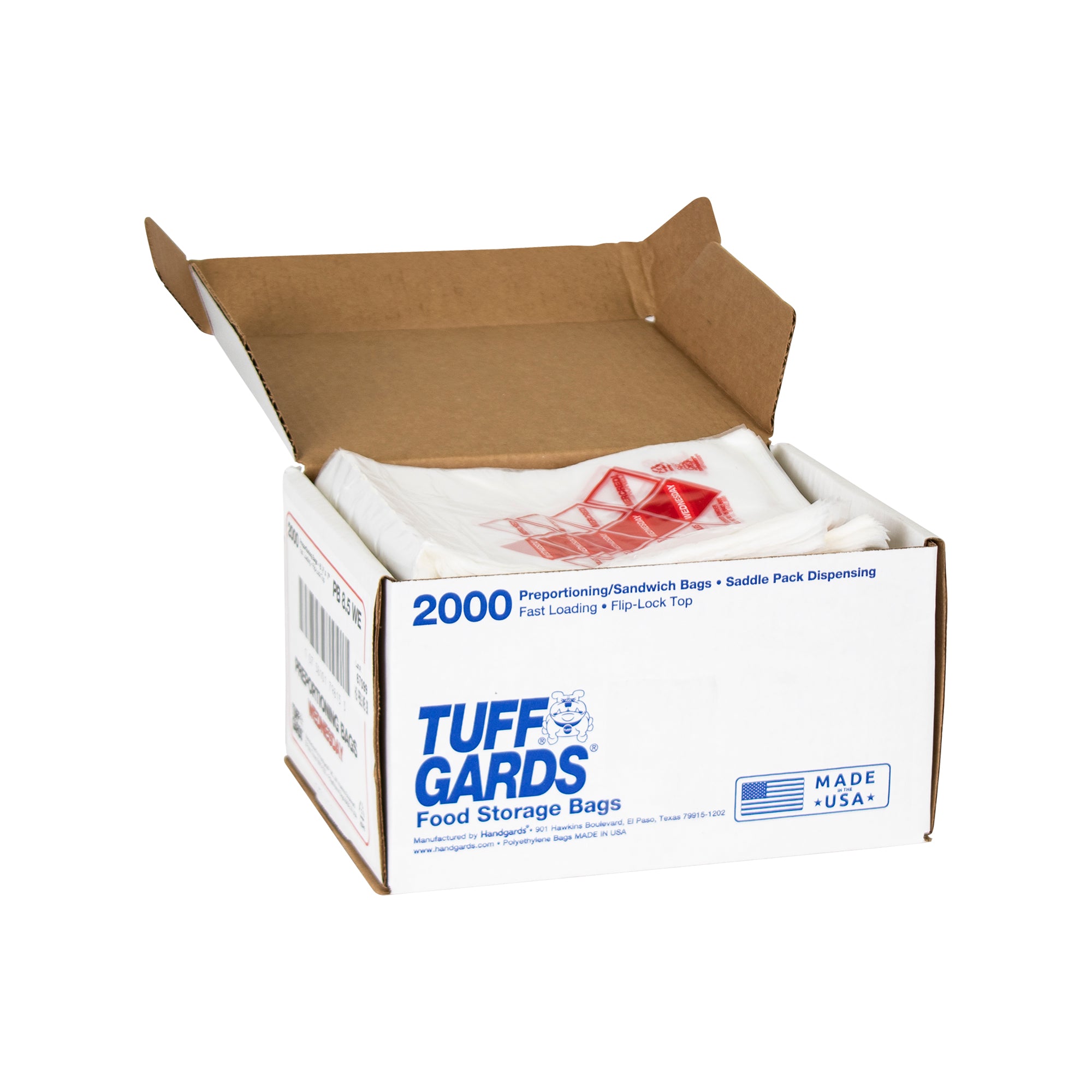 Bag High Density Saddle Preportion Bag Printed Red Wednesday 2000 Each - 1 Per Case.