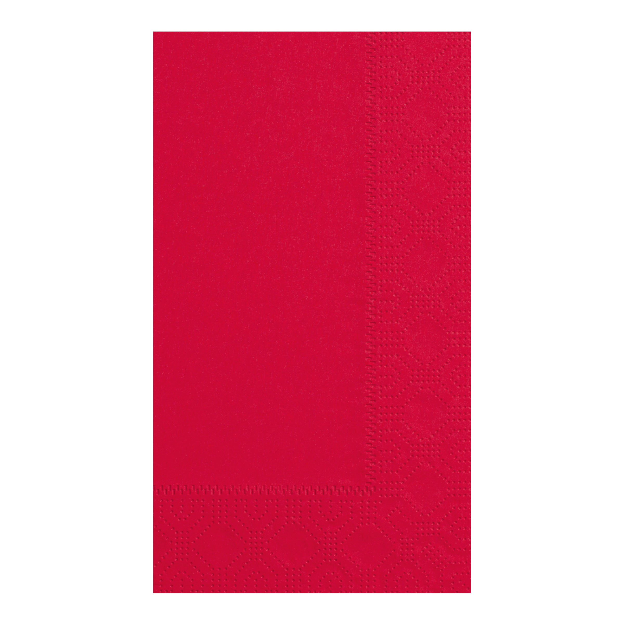 Napkin Dinner Red Ply Fold Paper 125 Each - 8 Per Case.
