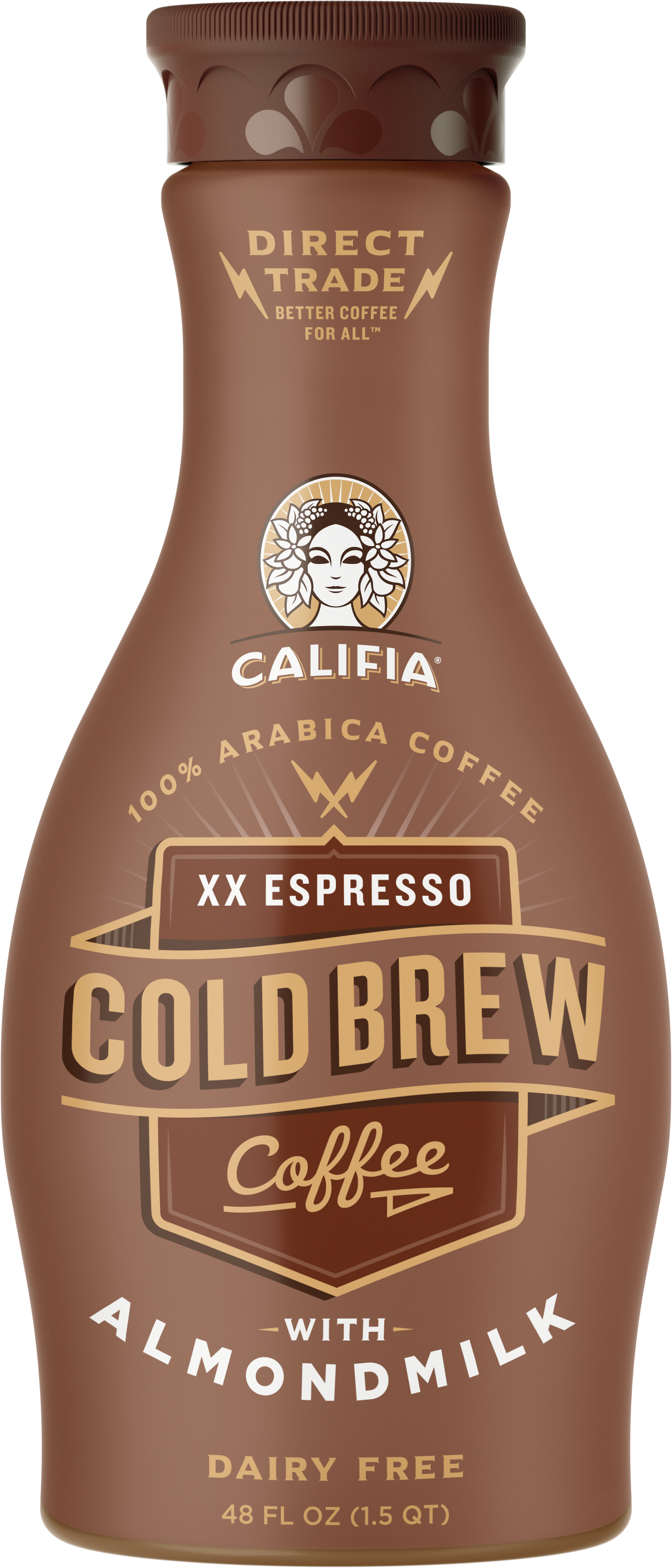 Califia Farms Espresso Cold Brew Coffee With Almond Milk 48 Fluid Ounce - 6 Per Case.