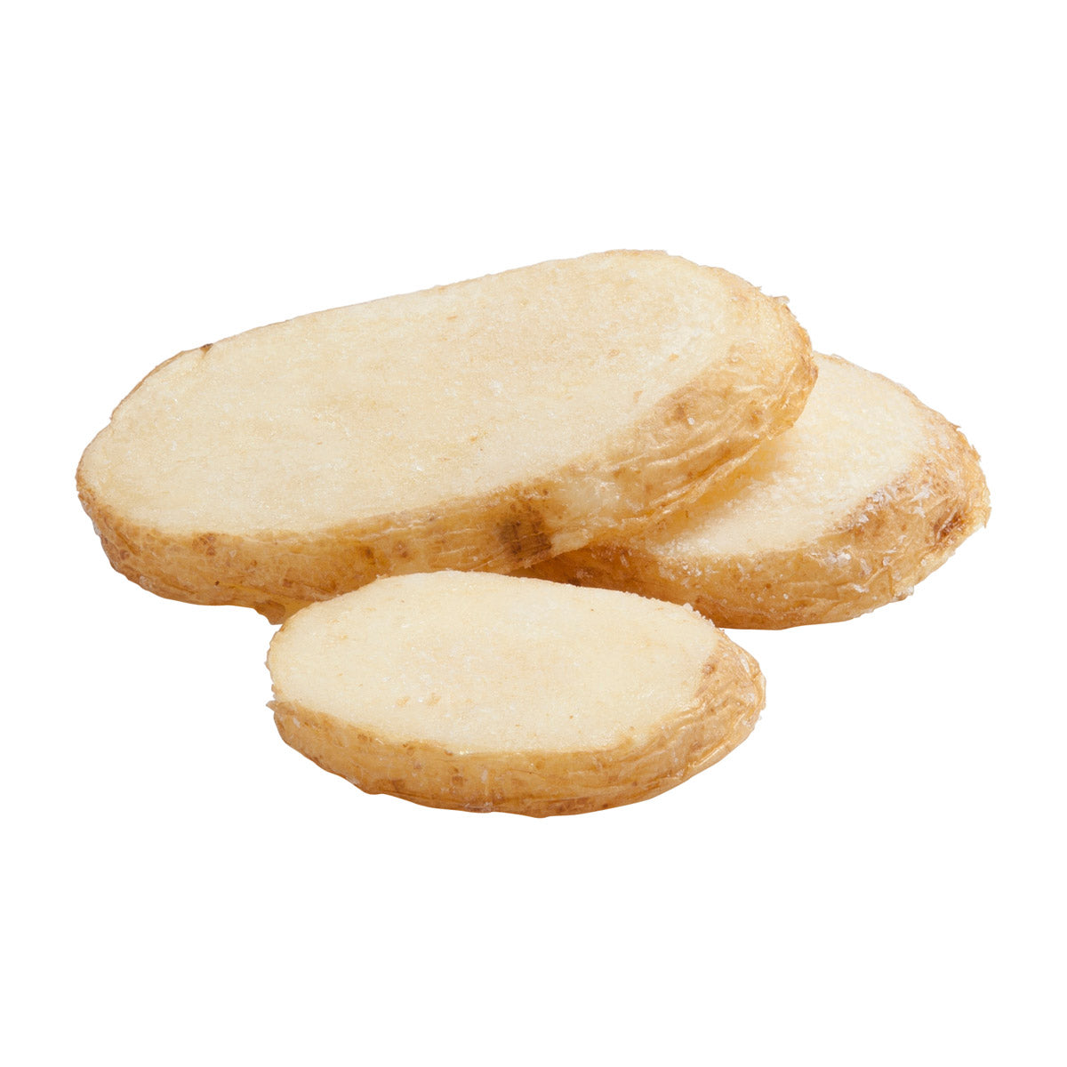 Simplot Skincredibles 8 Inch Galley Cut Potatoslices Skin On 5 Pound Each - 6 Per Case.