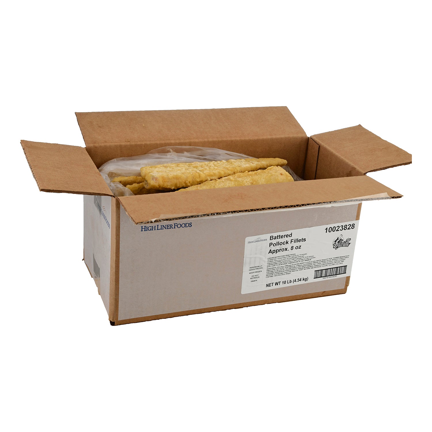 Battered Pollock Fillets Approx 10 Pound Each - 1 Per Case.