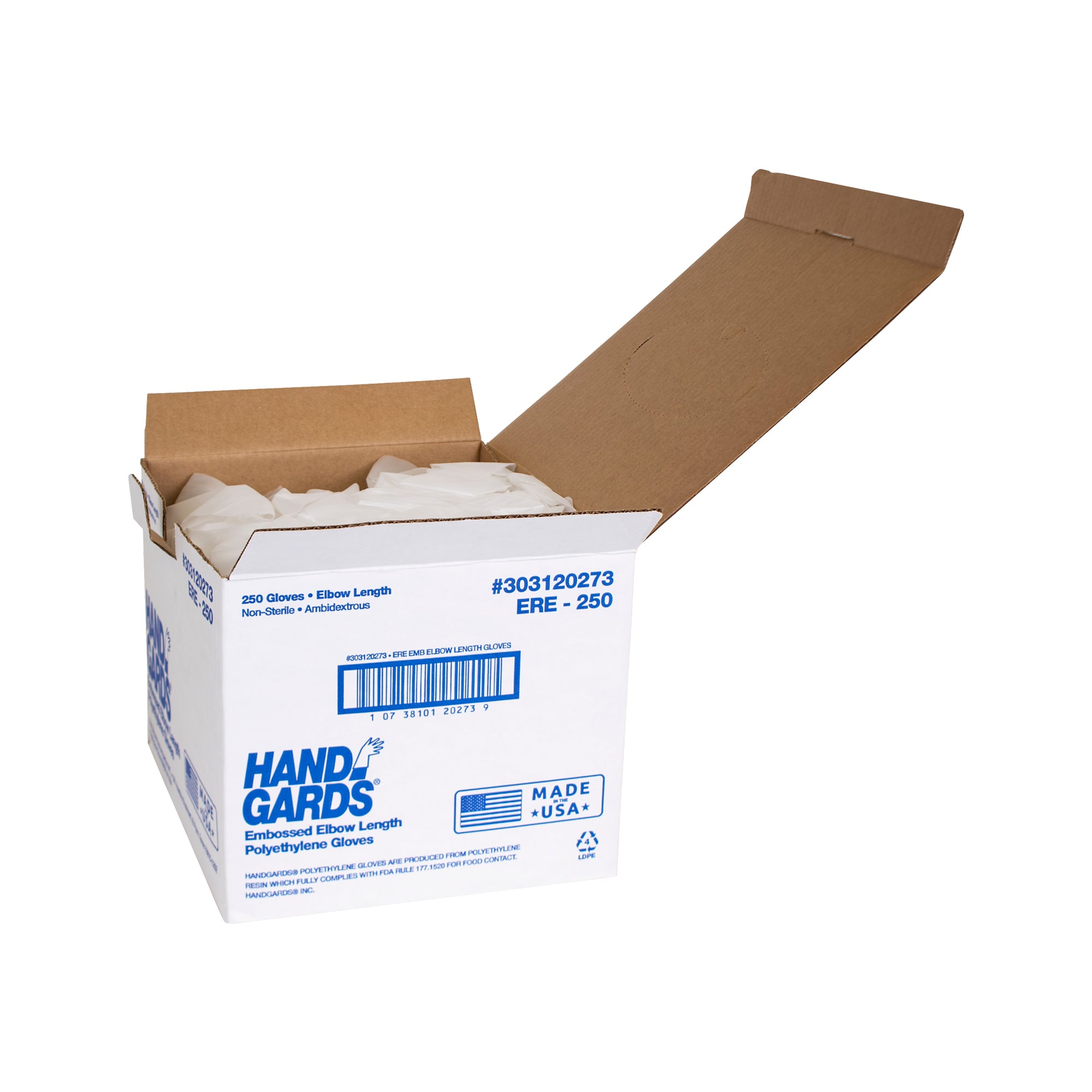 Glove Poly Elbow Length 250 Each - 1 Per Case.