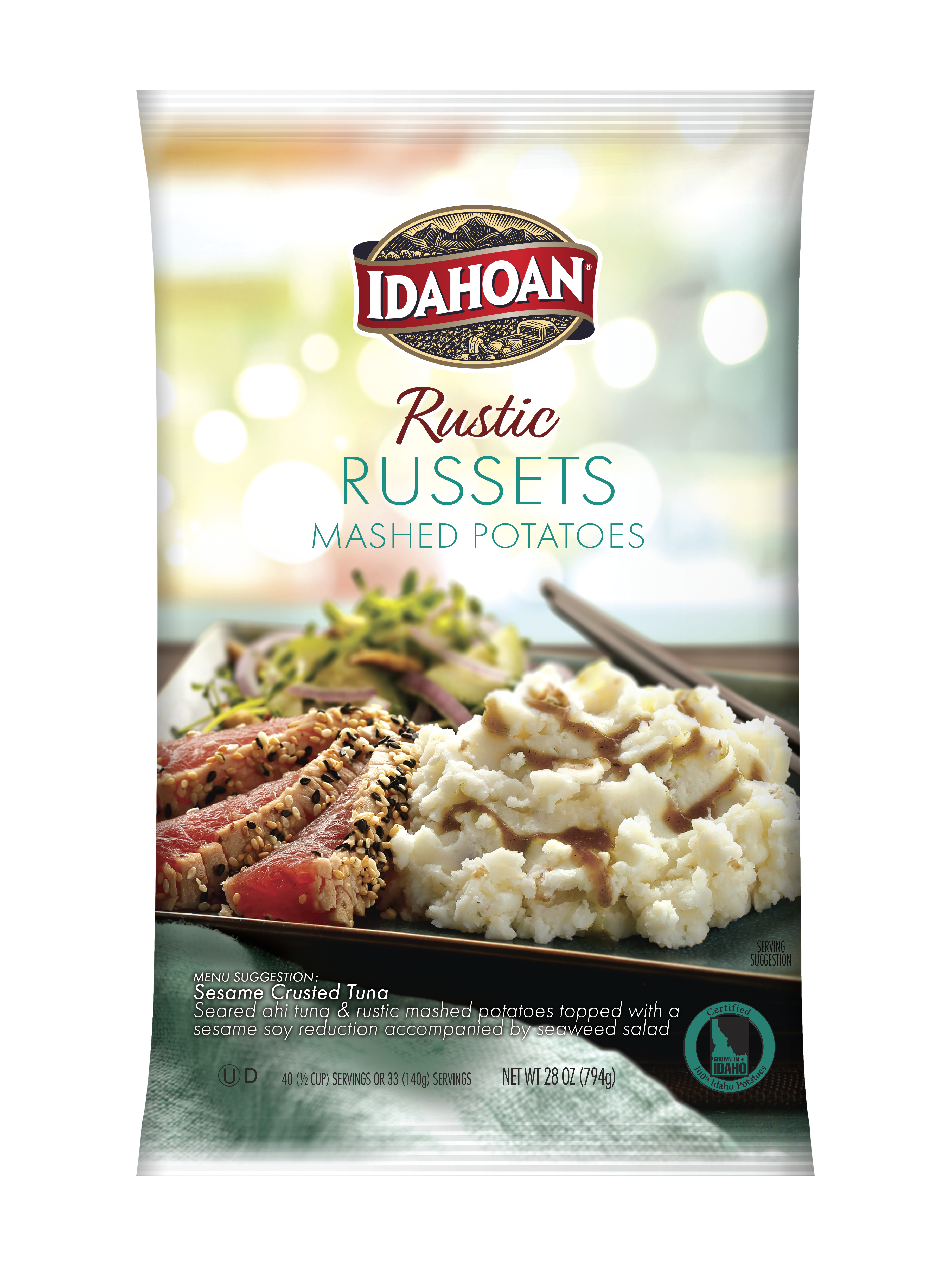 Idahoan® Rustic Russets Mashed Potatoes Hs (Lumps & Peels) 28 Ounce Size - 8 Per Case.