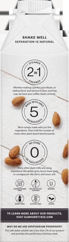 Elmhurst Milked Milked Almond Barista 32 Fluid Ounce - 6 Per Case.