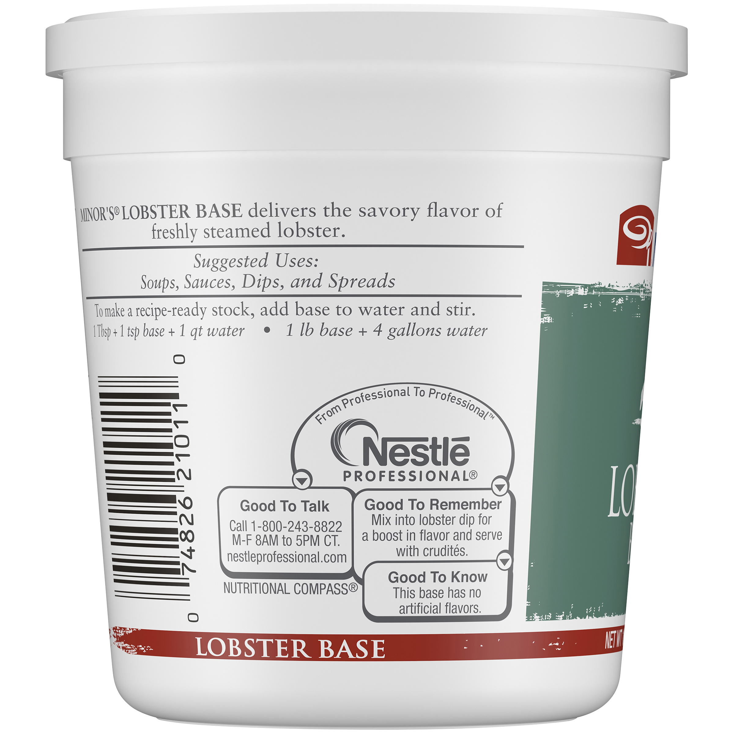 Minor's Lobster Base (No Added Msg) Gluten Free 1 Pound Each - 6 Per Case.