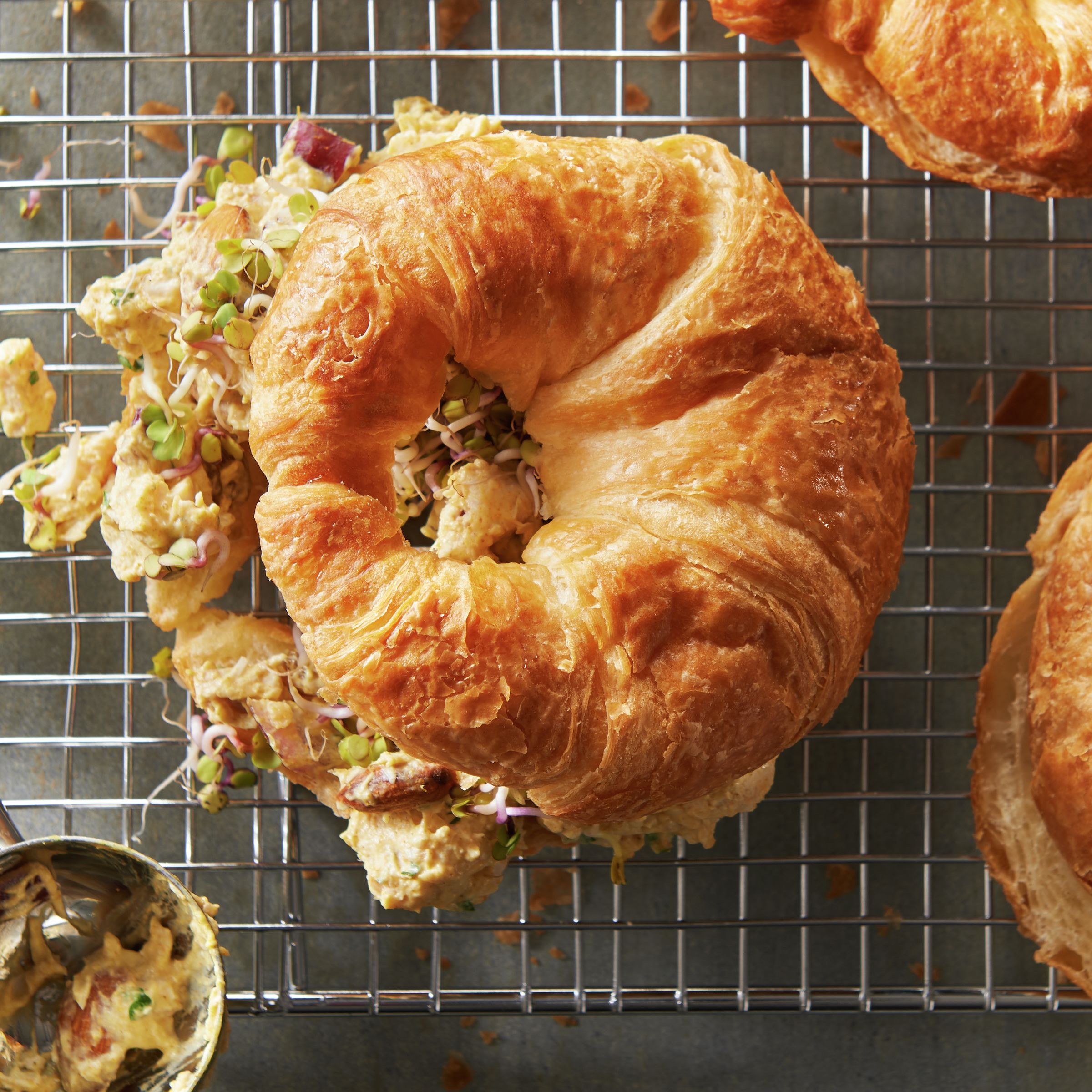 Pillsbury™ Baked Croissant Plain Pinched Sliced 2 Ounce Size - 4 Per Case.