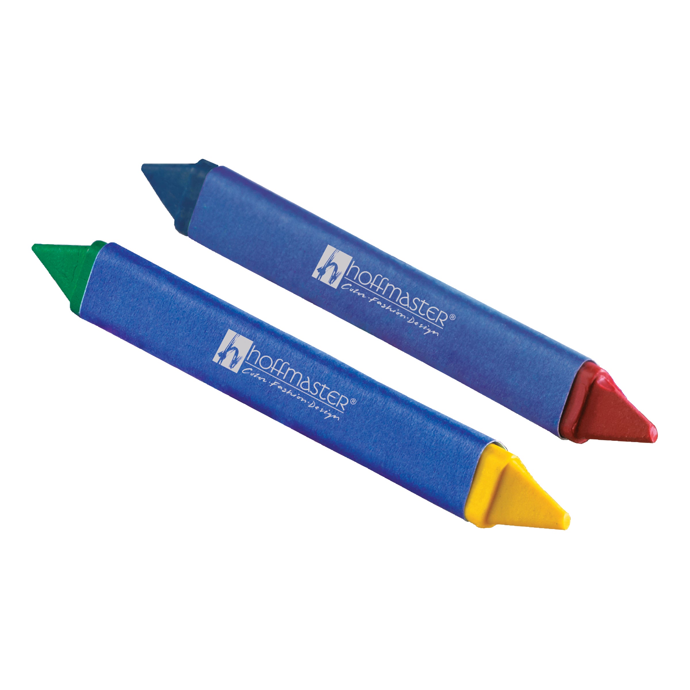 Hoffmaster Red Blue and Yellow Green Mini Triangular Double Tip Crayon - 2  count per pack 