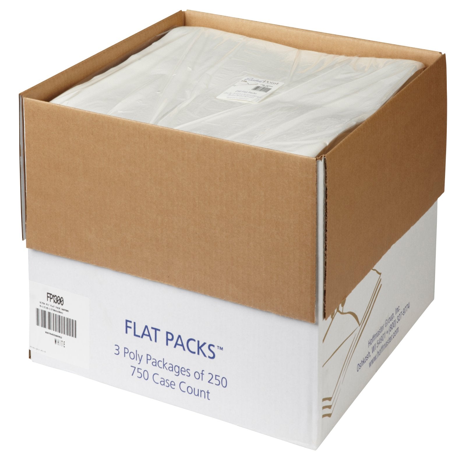 Napkin Flat White Fashnpoint® Ultra Ply Color In Depth 250 Each - 3 Per Case.