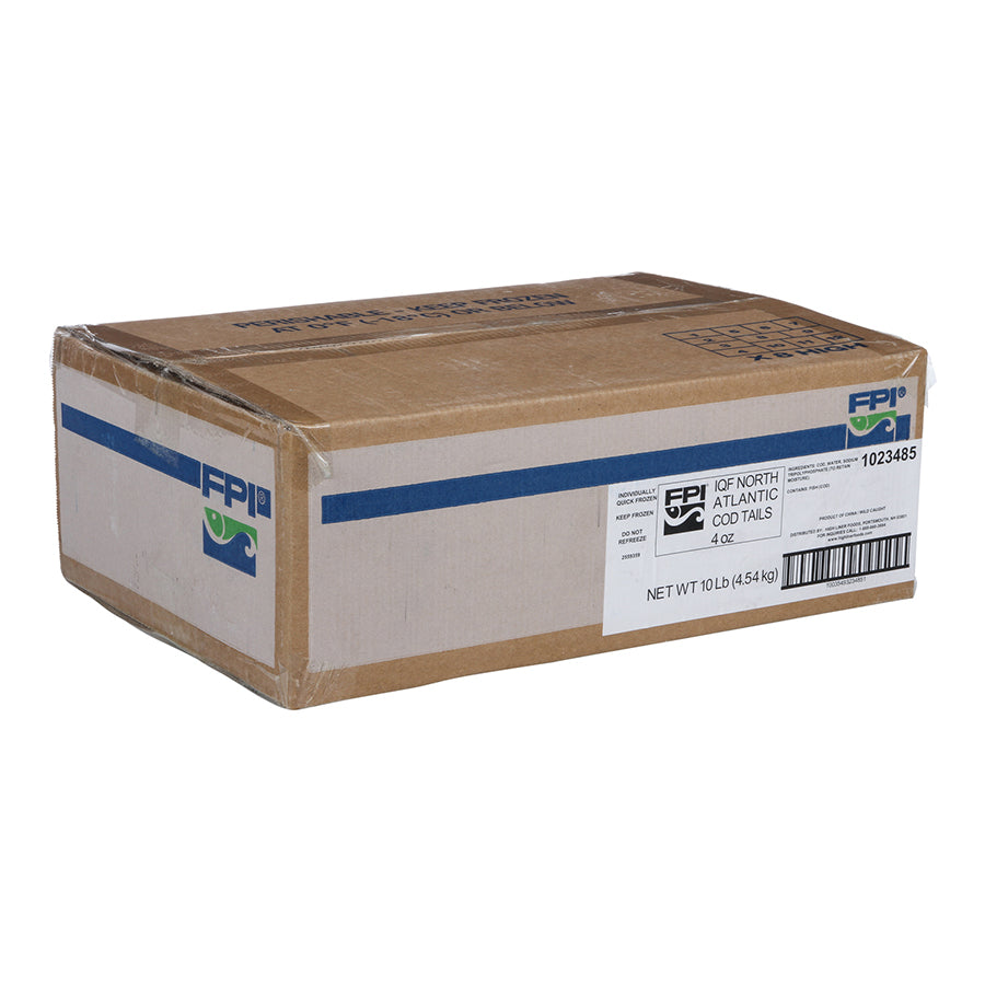 Iqf Atlantic Cod Tails Msc 10 Pound Each - 1 Per Case.