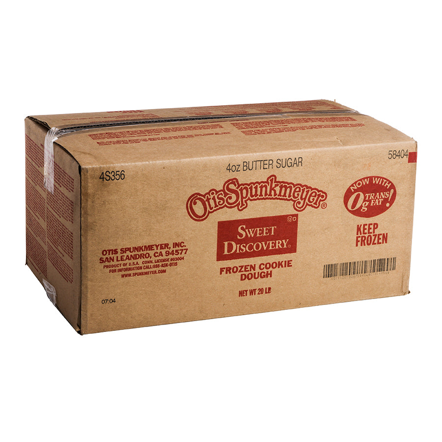 Frozen Cookie Dough Butter Sugar Bulk Bag 4 Ounce Size - 80 Per Case.