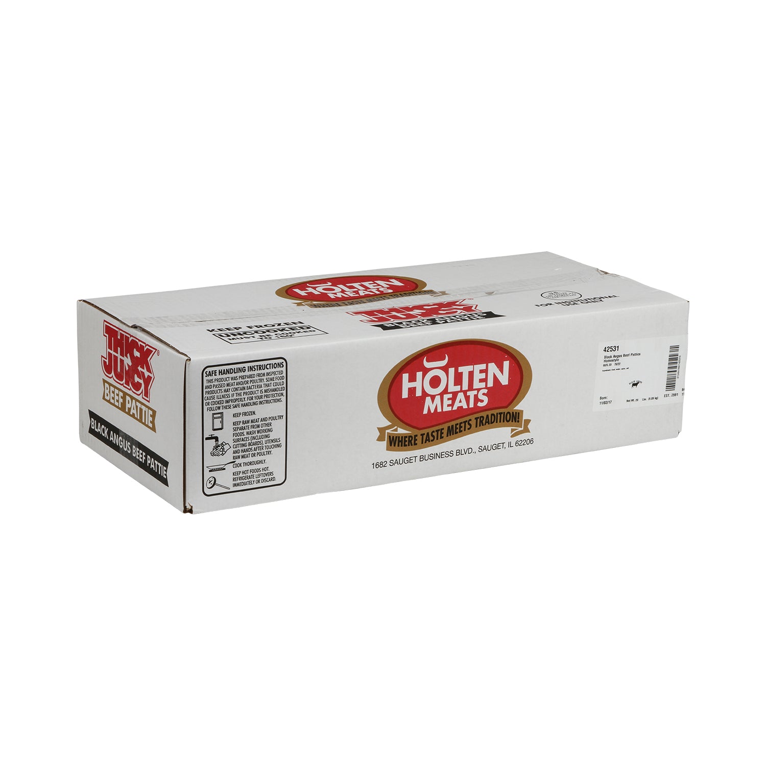 Black Angus Beef Patty Homestyle To 5.33 Ounce Size - 60 Per Case.