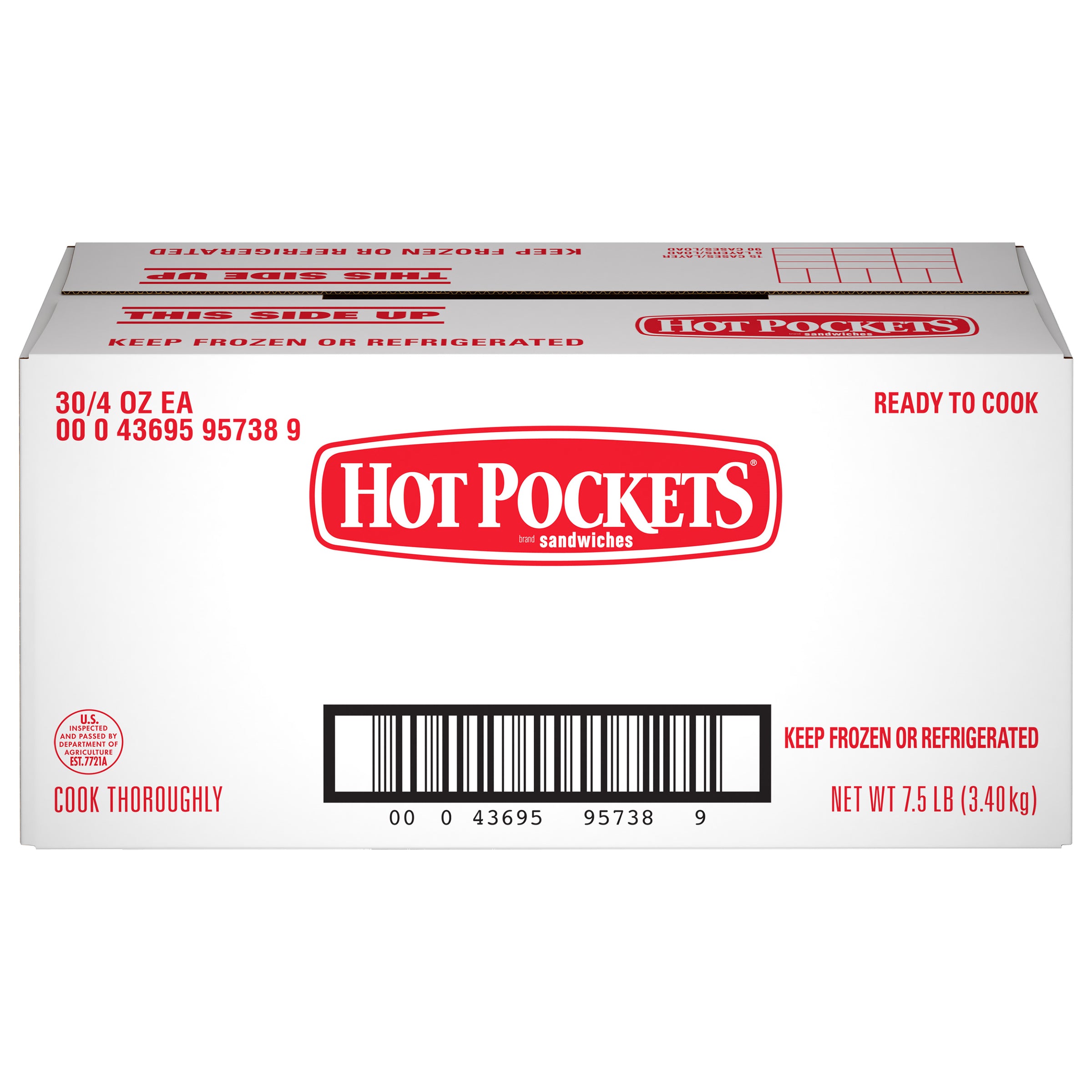 Hot Pockets Pepperoni Pizza 4 Ounce Size - 30 Per Case.