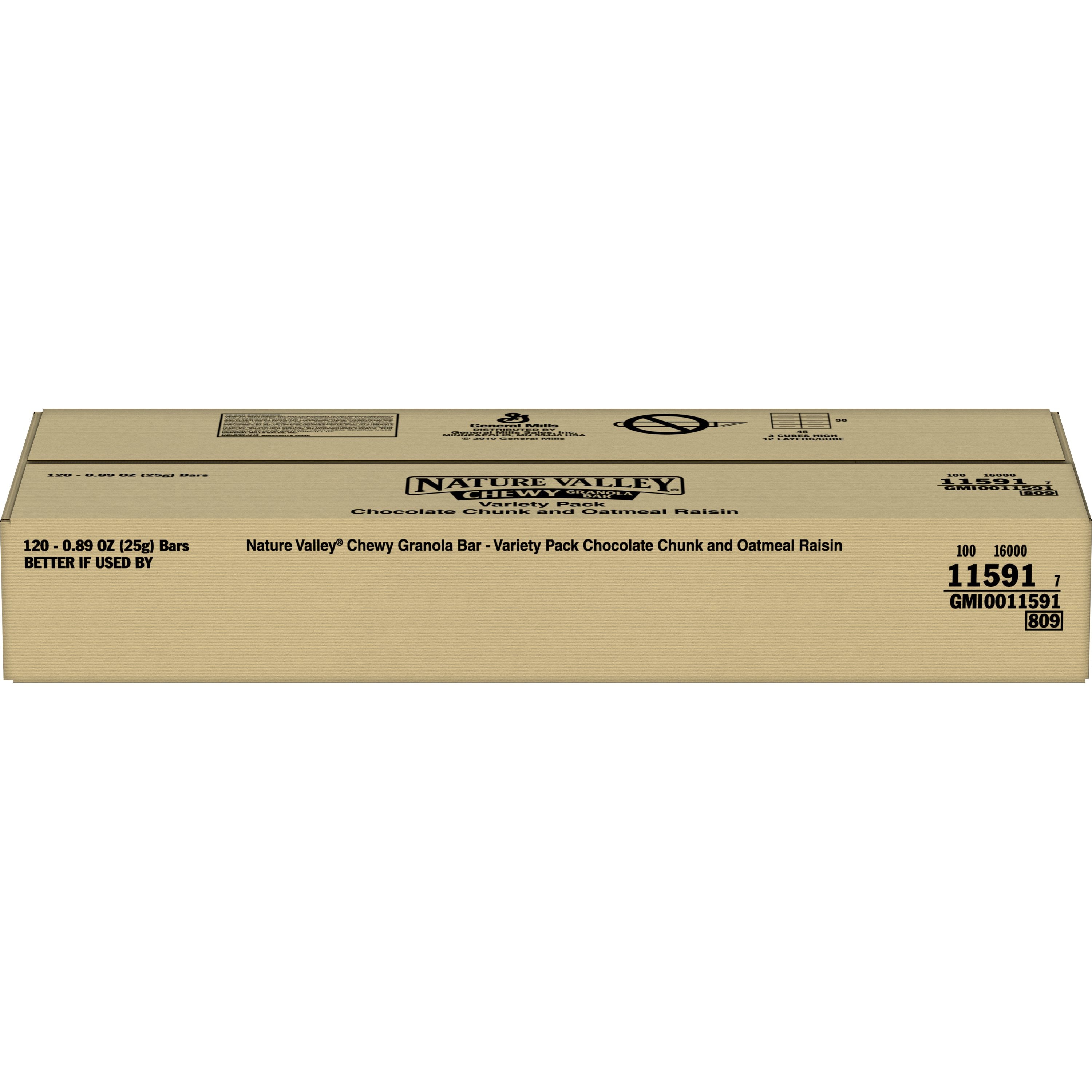 Nature Valley™ Chewy Granola Bars Varietypack Chocolate Chunk And Oatmeal Raisin 0.89 Ounce Size - 120 Per Case.