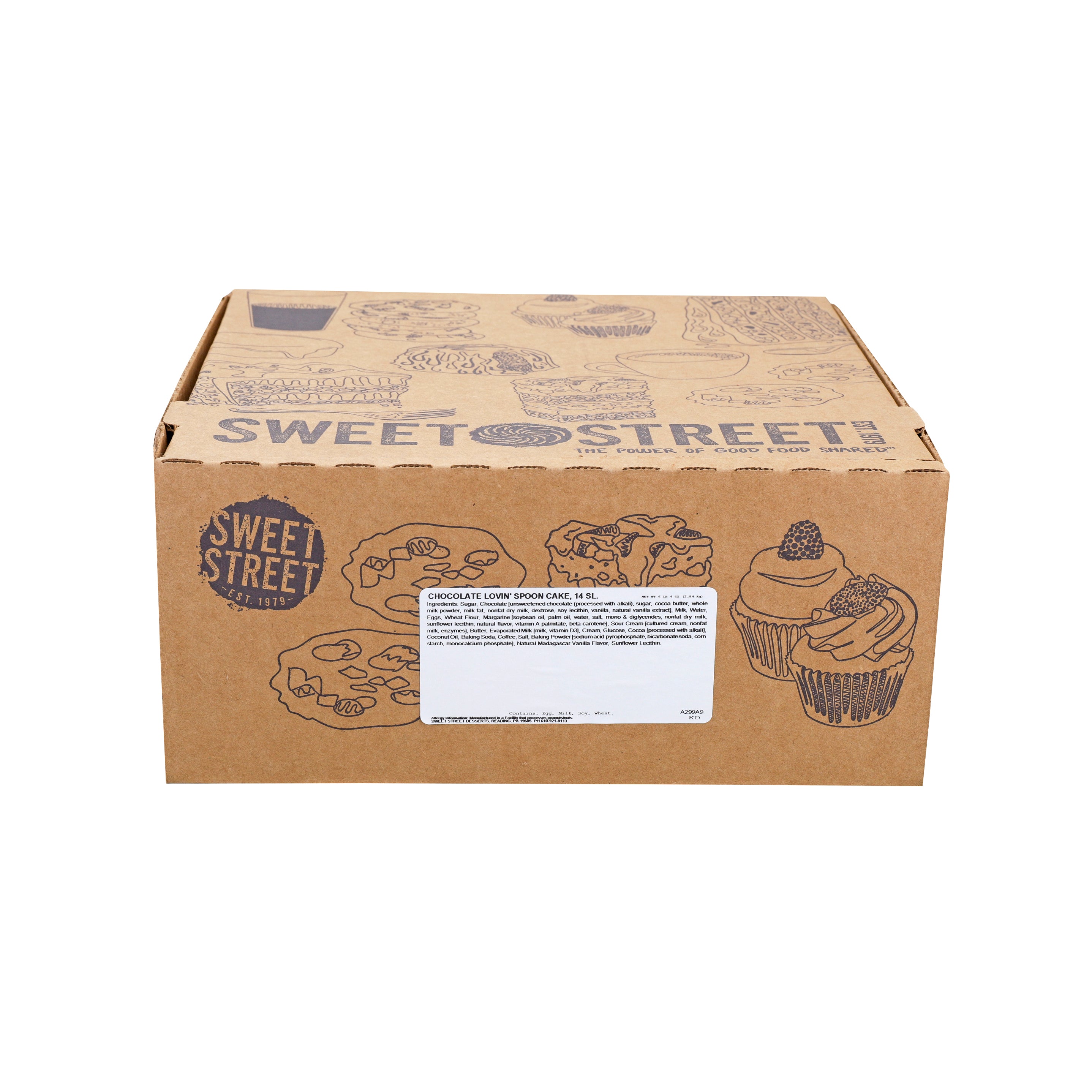 Cake Chocolate Lovin Spoon Iced Slice Layer Frozen 6.25 Pound Each - 4 Per Case.