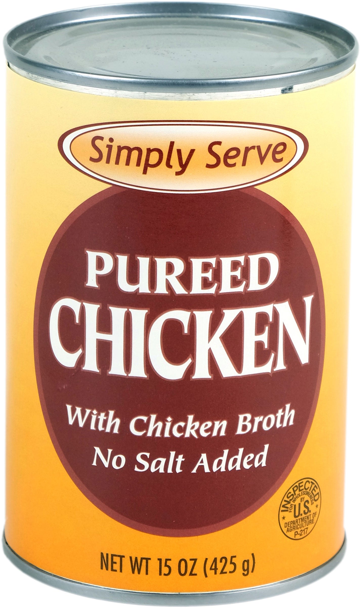 Pureed Chicken With Chicken Broth No Salt Added 15 Ounce Size - 12 Per Case.