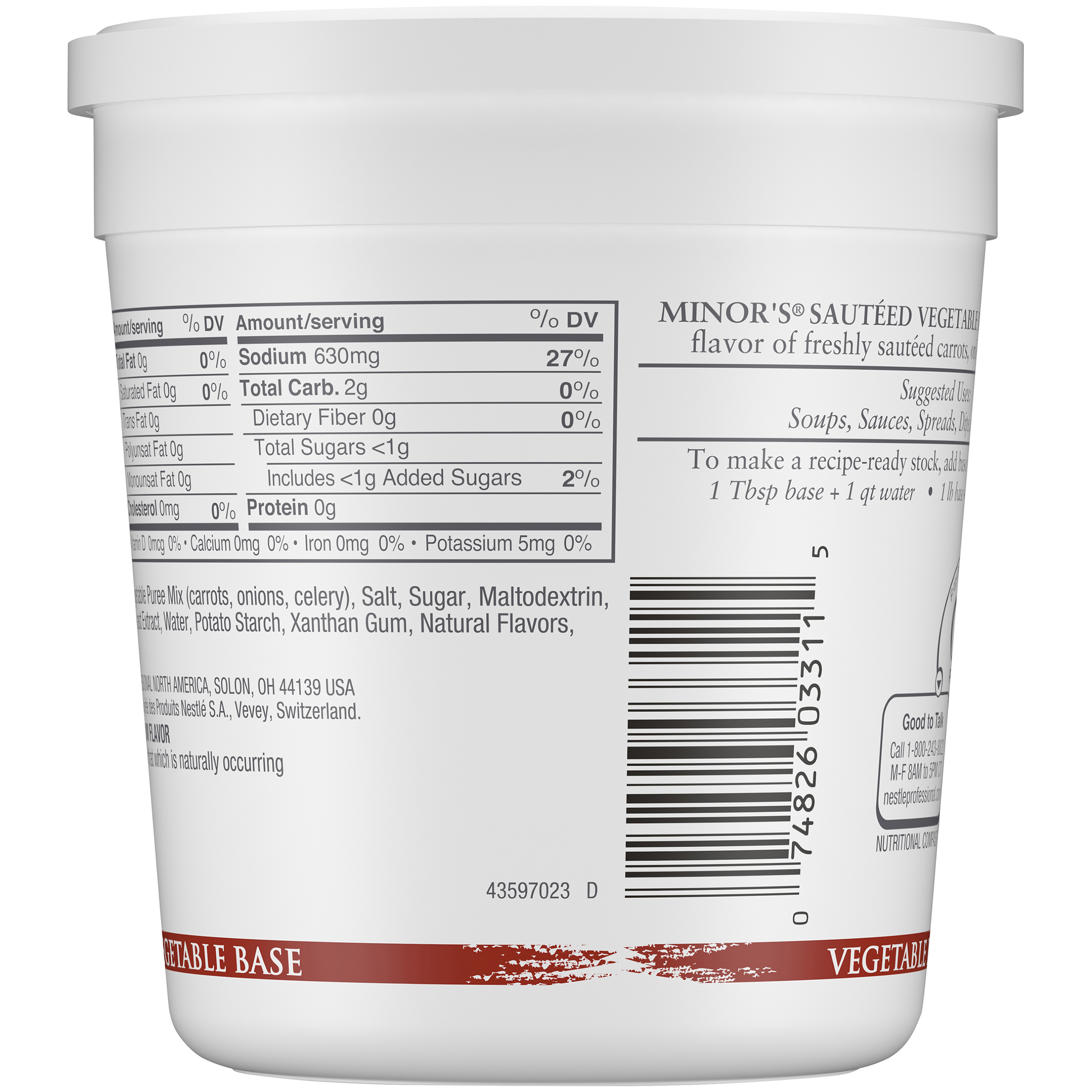 Minor's Sauteed Vegetable Base (mirepoix) (noadded Msg) Gluten Free 1 Pound Each - 12 Per Case.