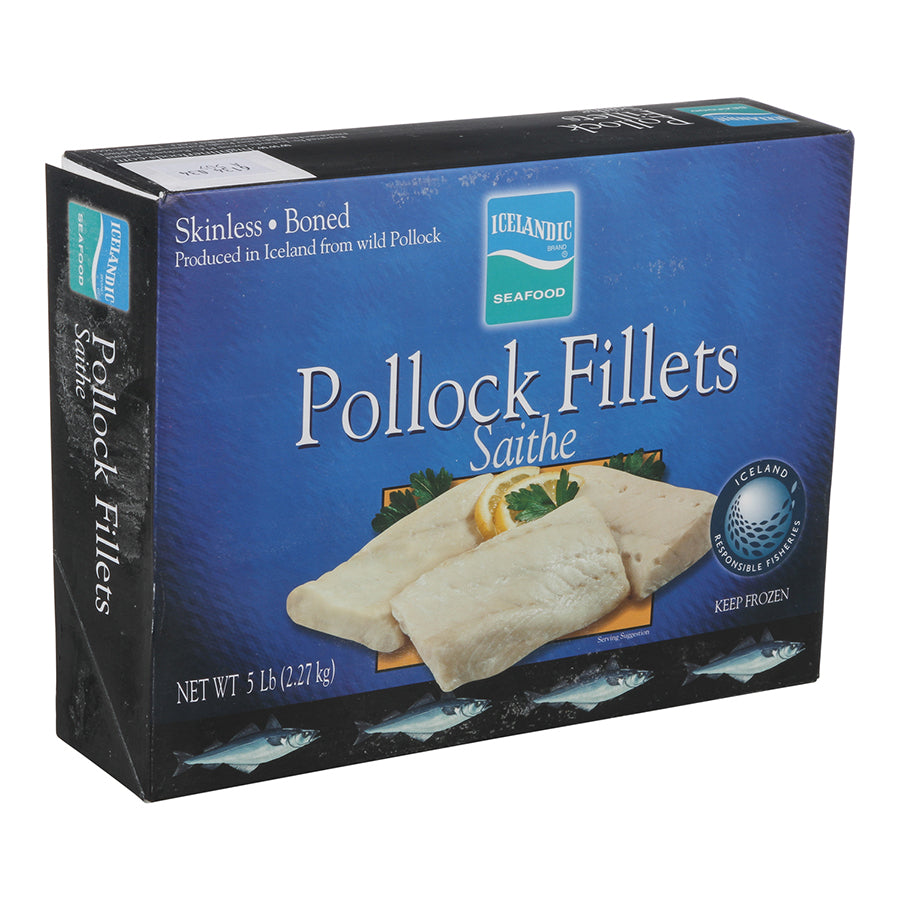 North Atlantic Pollock (saithe) Cello Fillets Msc 5 Pound Each - 10 Per Case.