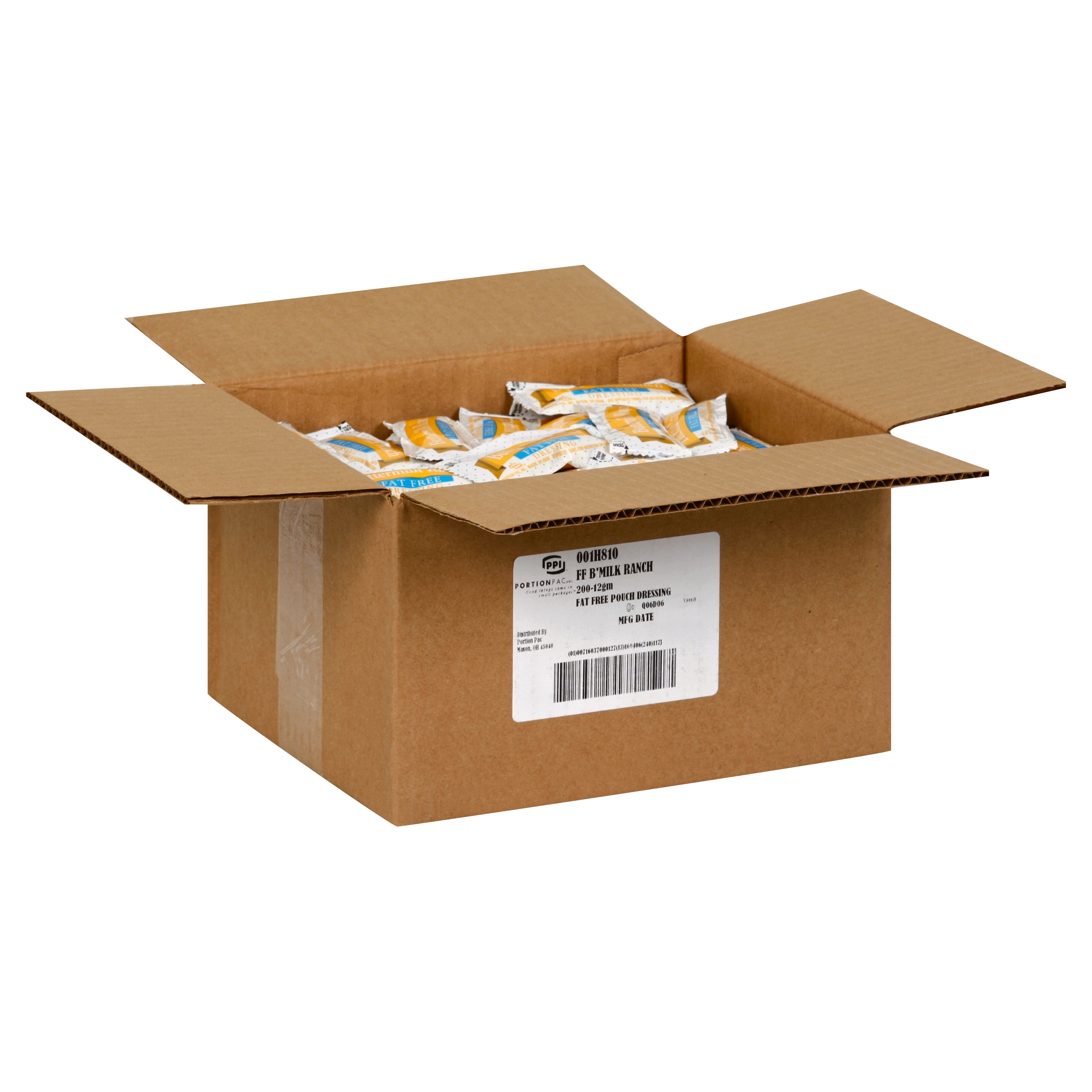 PPI Single Serve Fat Free Buttermilk Ranch Dressing 12 Gram Packets 200 Per Case