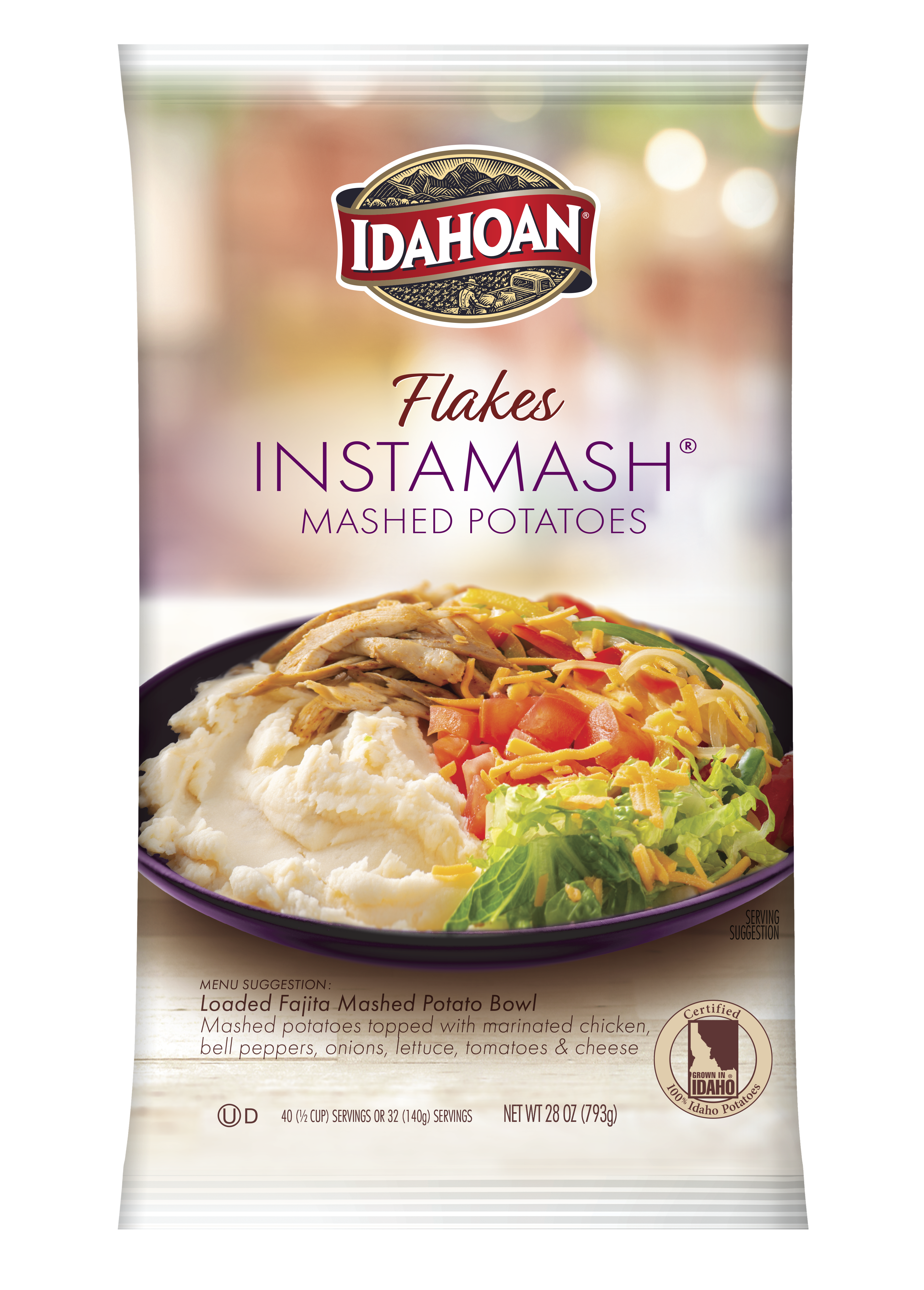 Idahoan® Flakes Instamash® Mashed Potatoes Mix Hs 28 Ounce Size - 12 Per Case.