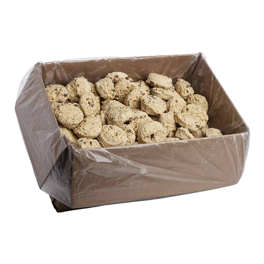 Frozen Cookie Dough Oatmeal Raisin Bulk Bag 2 Ounce Size - 160 Per Case.