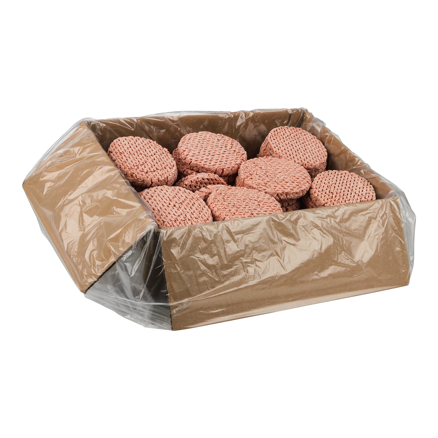 Double Red Provisions Frozen Beef Patties 5.33 Ounce Size - 45 Per Case.
