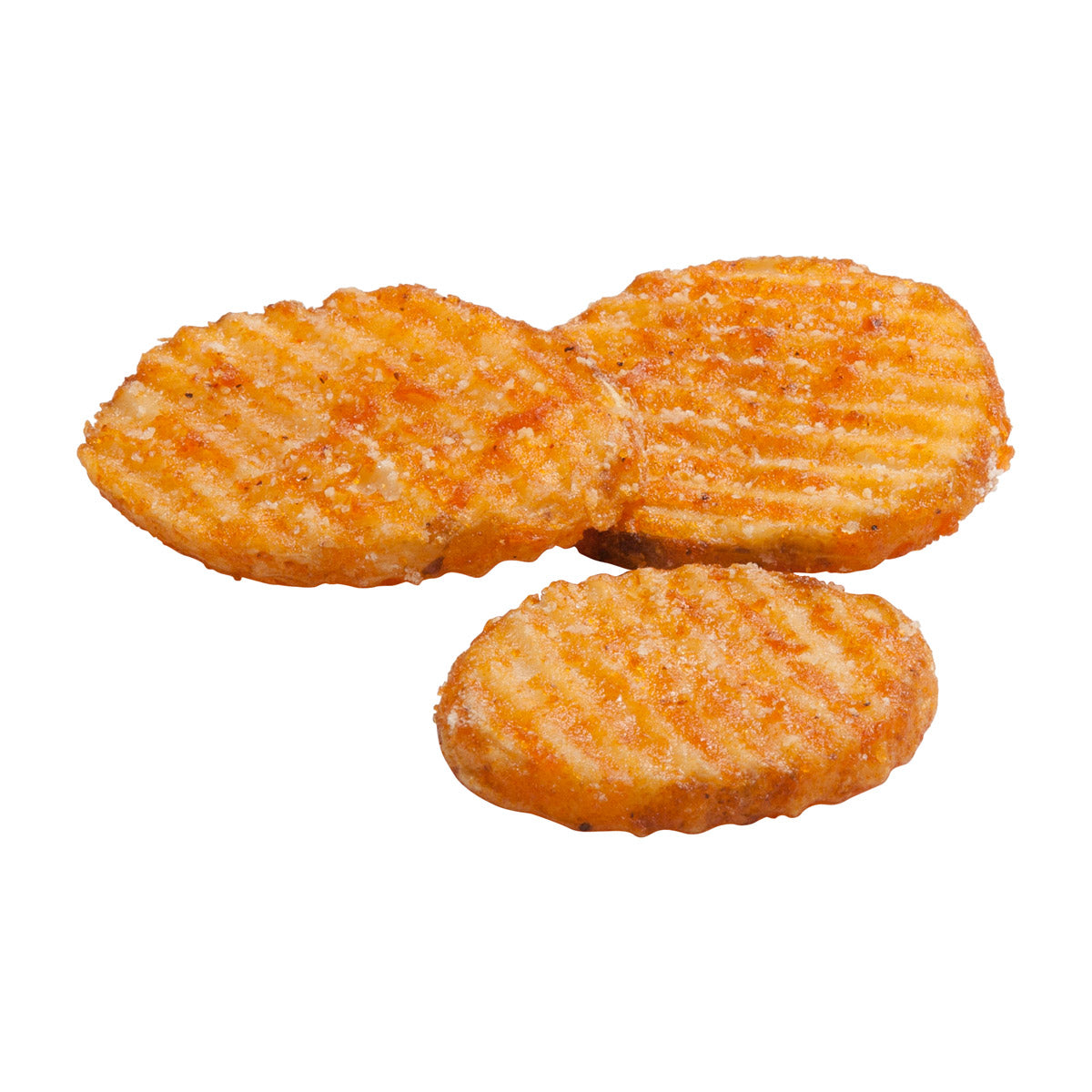 Simplot Seasonedcrisp Jr Buffalos 4" Buffalo Battered Potato Slices 4 Pound Each - 6 Per Case.