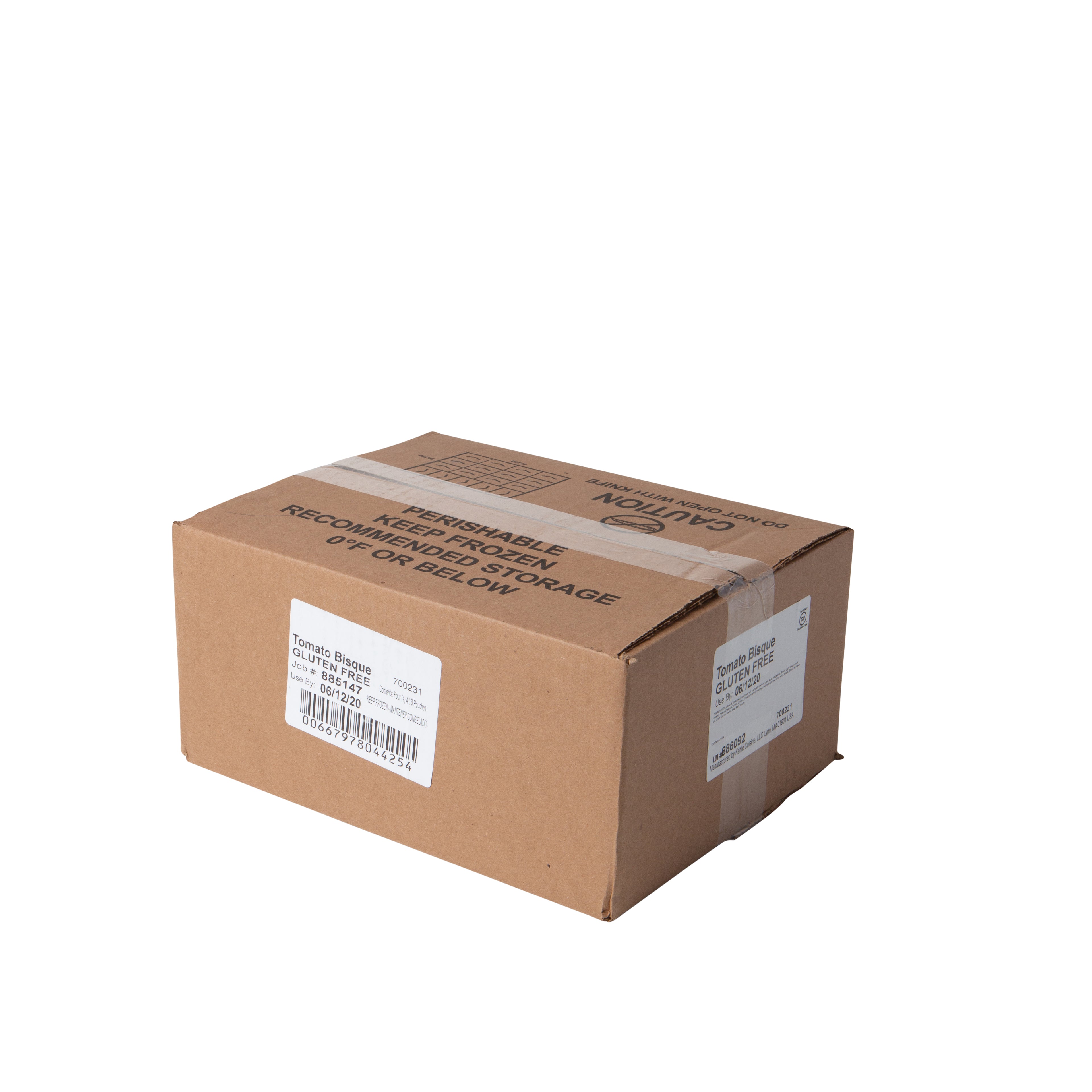 Tomato Bisque Frozen Soup 4 Pound Each - 4 Per Case.