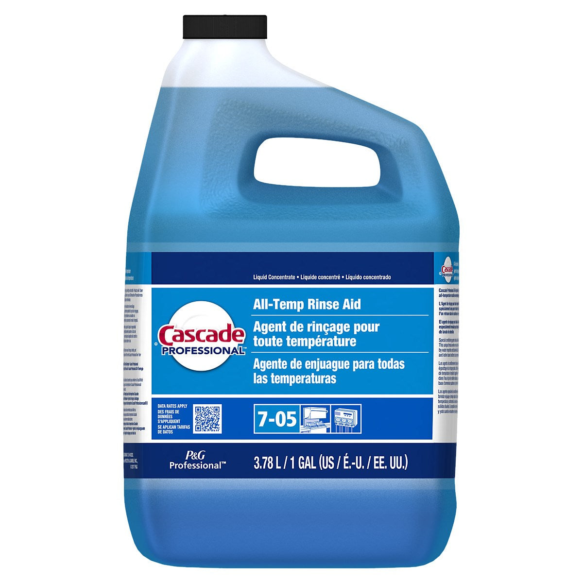 Cascade Professional All Temp Rinse Aid Concentrate Closed Loop Gal 1 Gallon - 2 Per Case.
