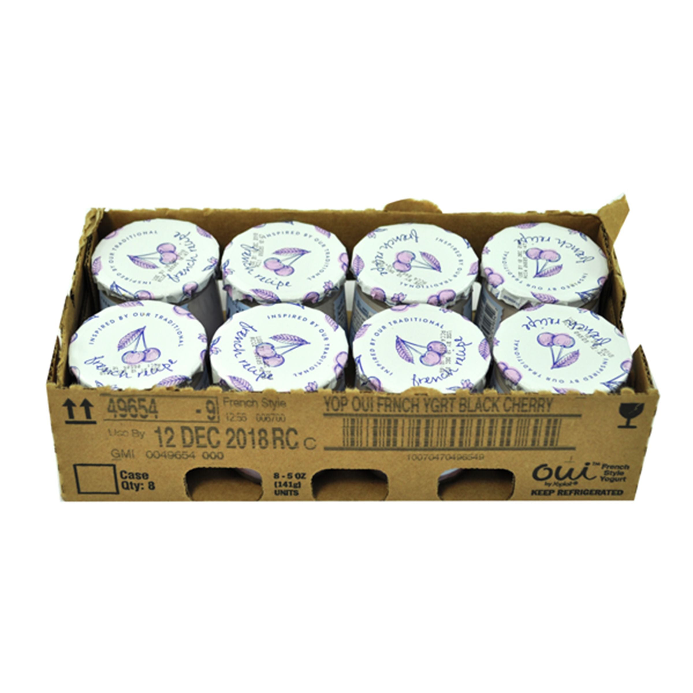 Oui™ By Yoplait® French Style Yogurt Black Cherry 5 Ounce Size - 8 Per Case.