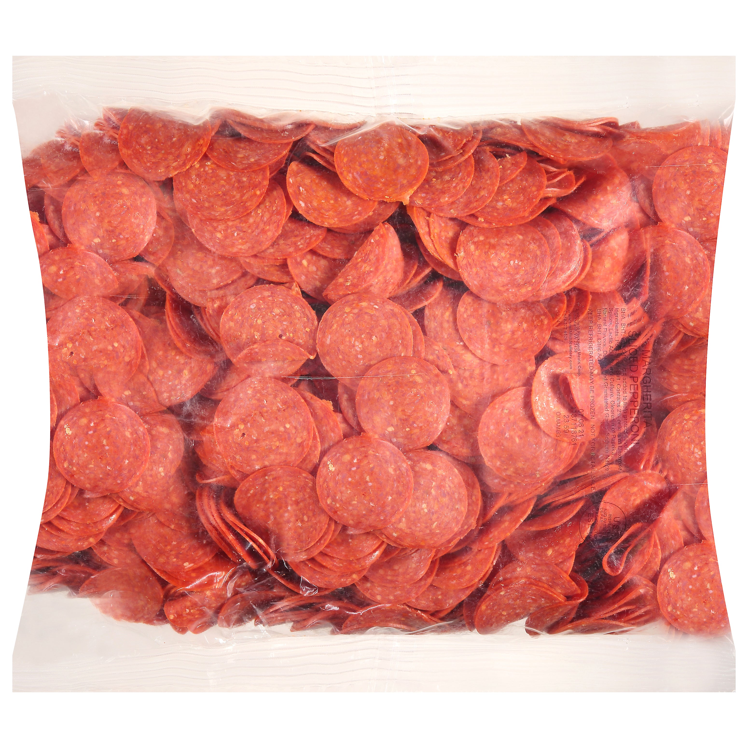 Margherita Pepperoni Slices 5.037 Pound Each - 2 Per Case.