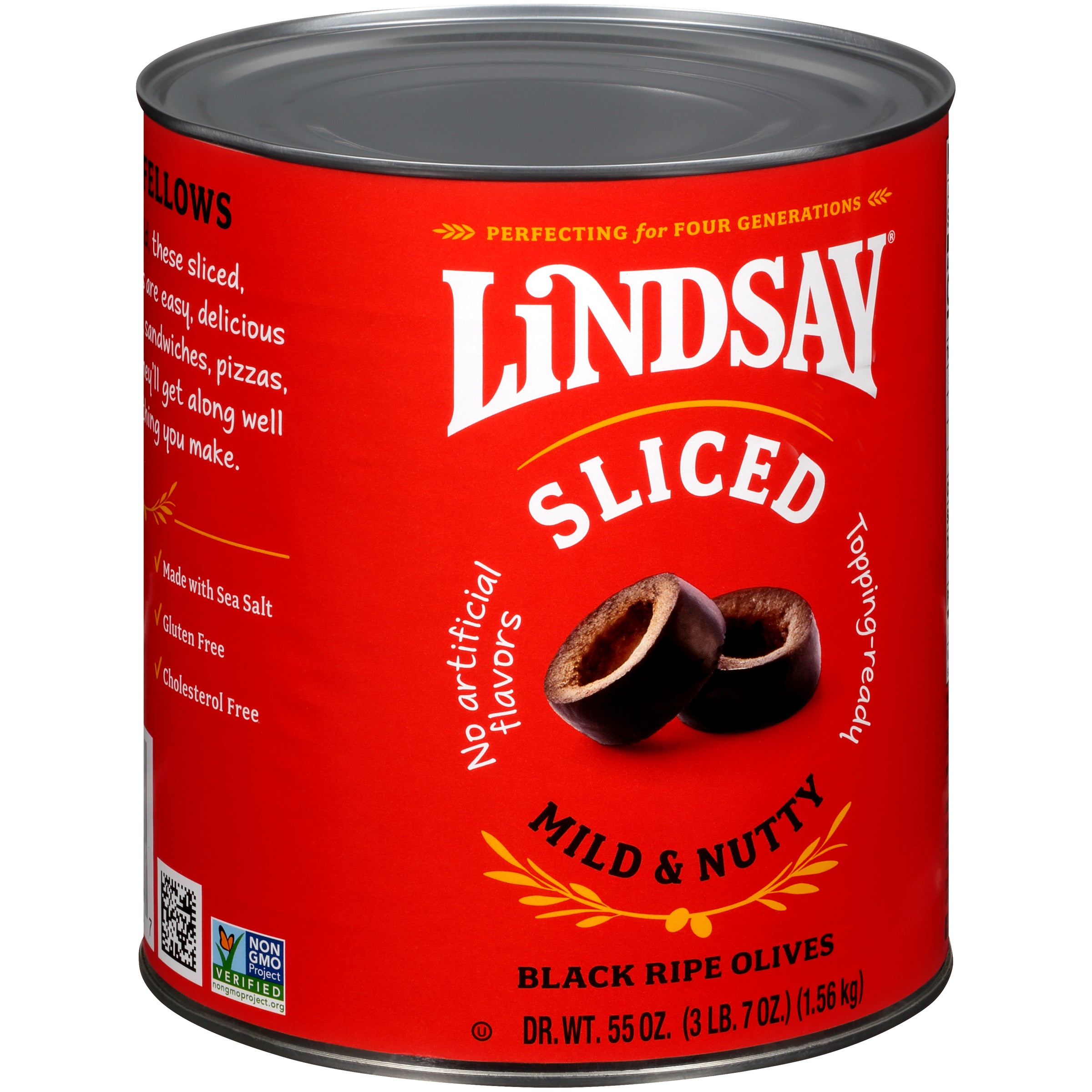 Lindsay Sliced Olives 55 Ounce Size - 6 Per Case.