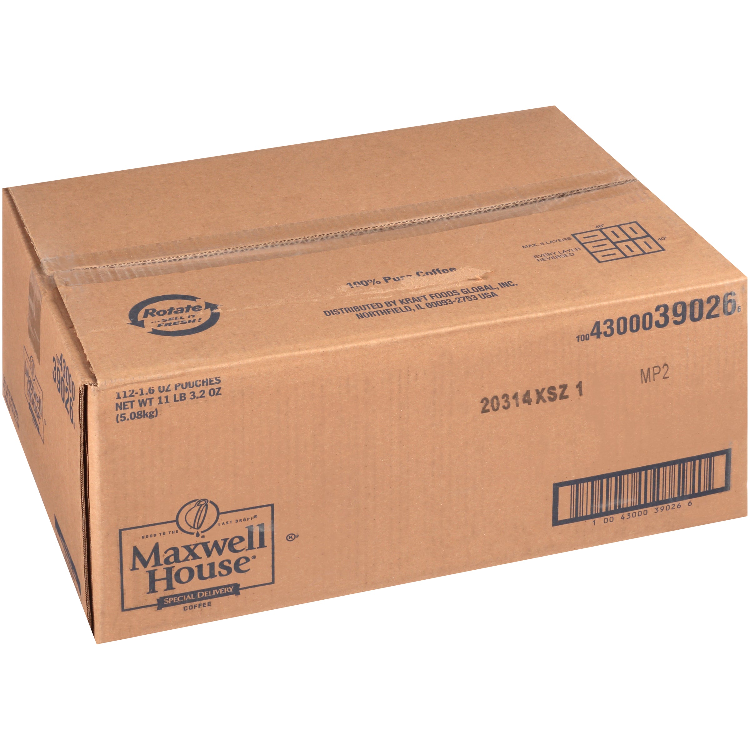 Maxwell House Special Delivery Coffee 1.6 Ounce Packets 112)