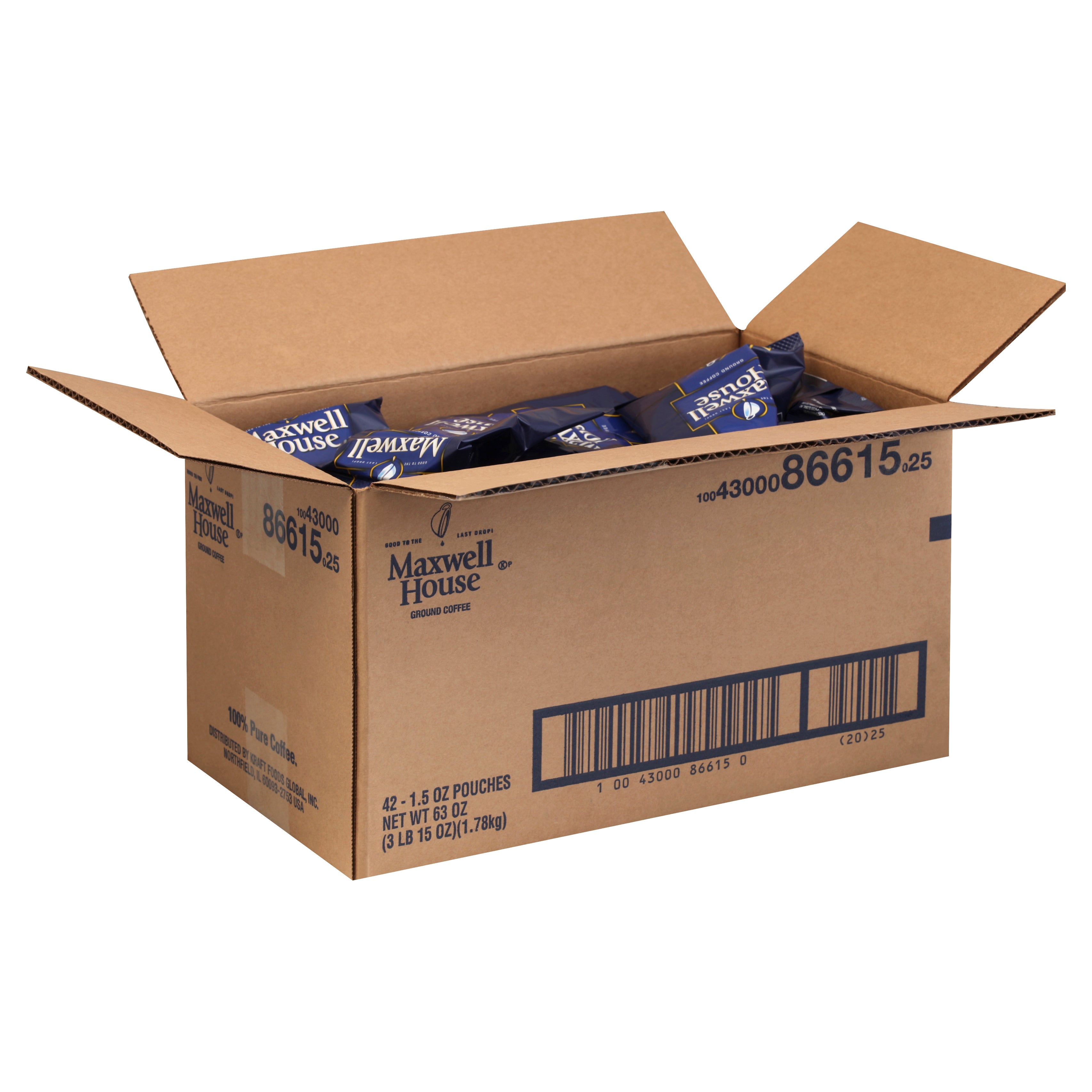 Maxwell House Ground Coffee 42 Casepack 1.5 Ounce Packets