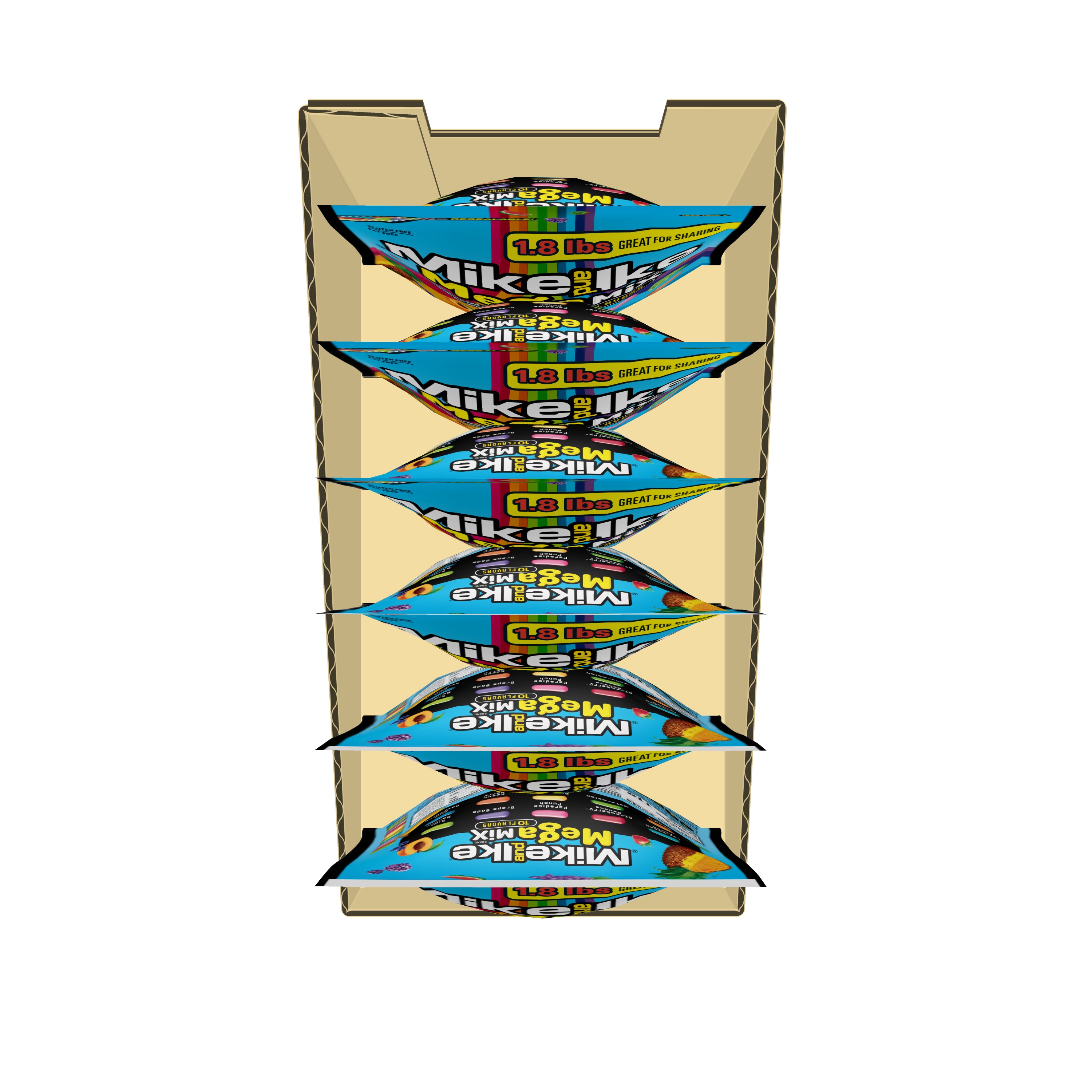 Mike And Ike® Mega Mix Stand Up Bagct 28.8 Ounce Size - 6 Per Case.