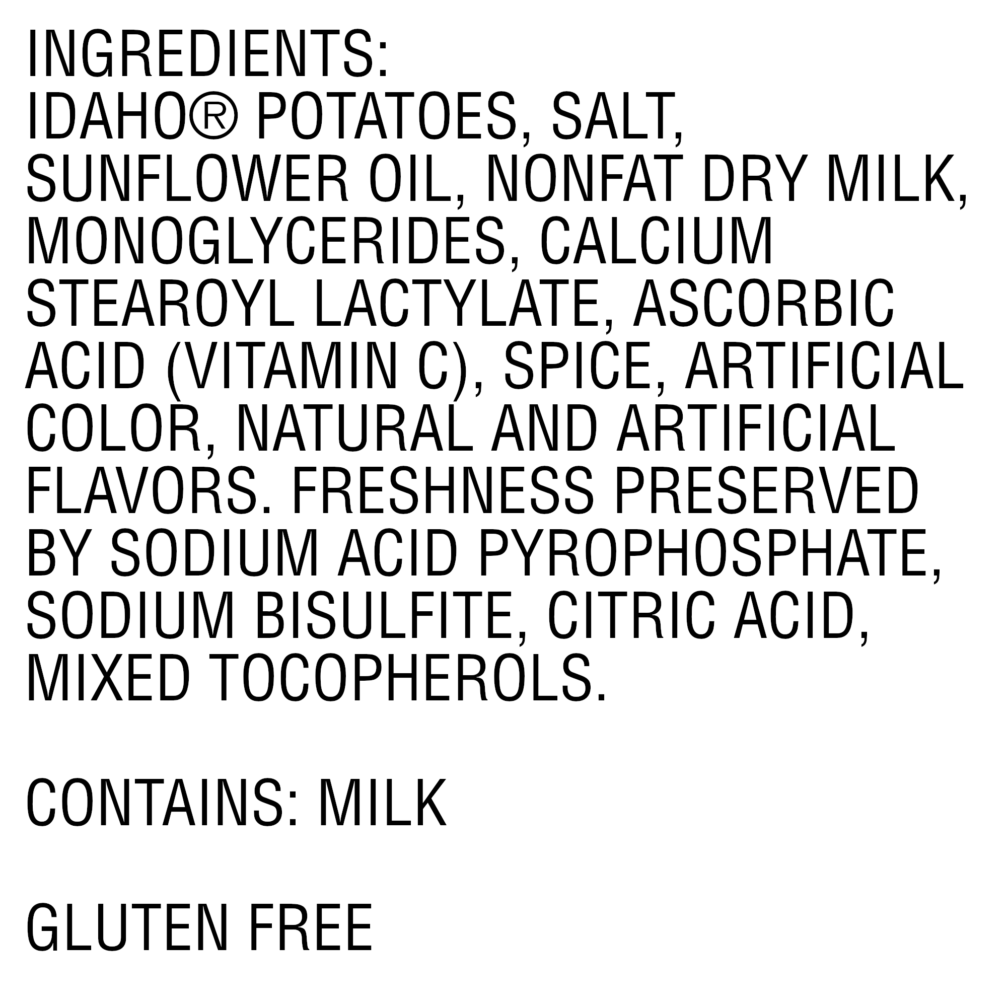 Idahoan® Smartmash® Classic Mashed Potatoes With Vit Hs 26 Ounce Size - 12 Per Case.