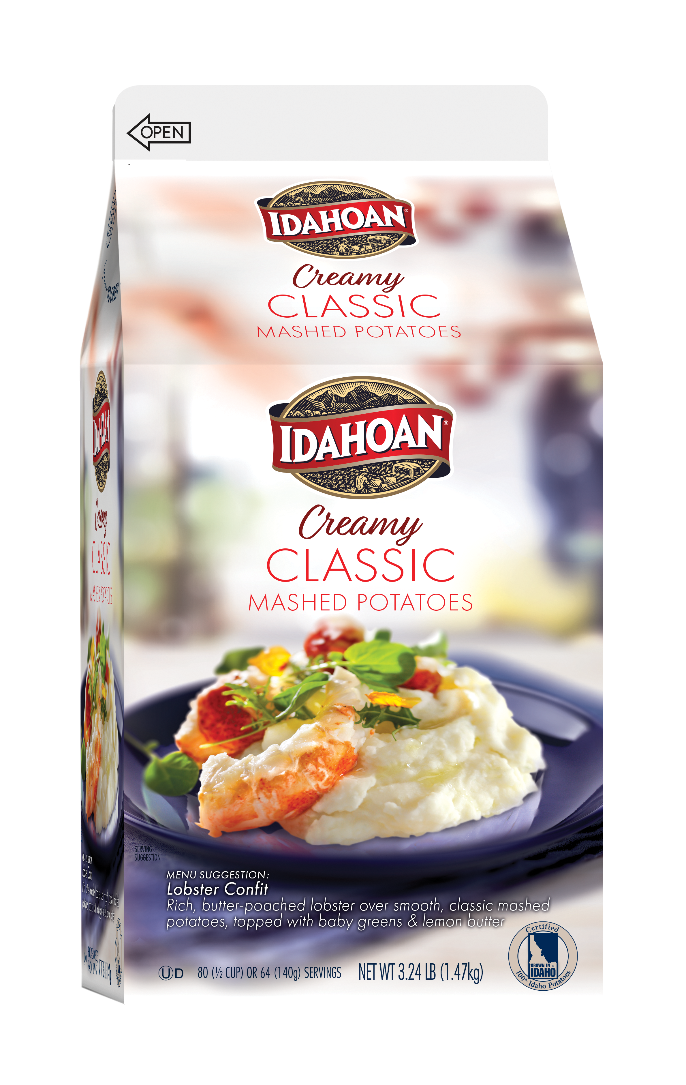 Idahoan® Creamy Classic Mashed Potatoes 3.24 Pound Each - 6 Per Case.