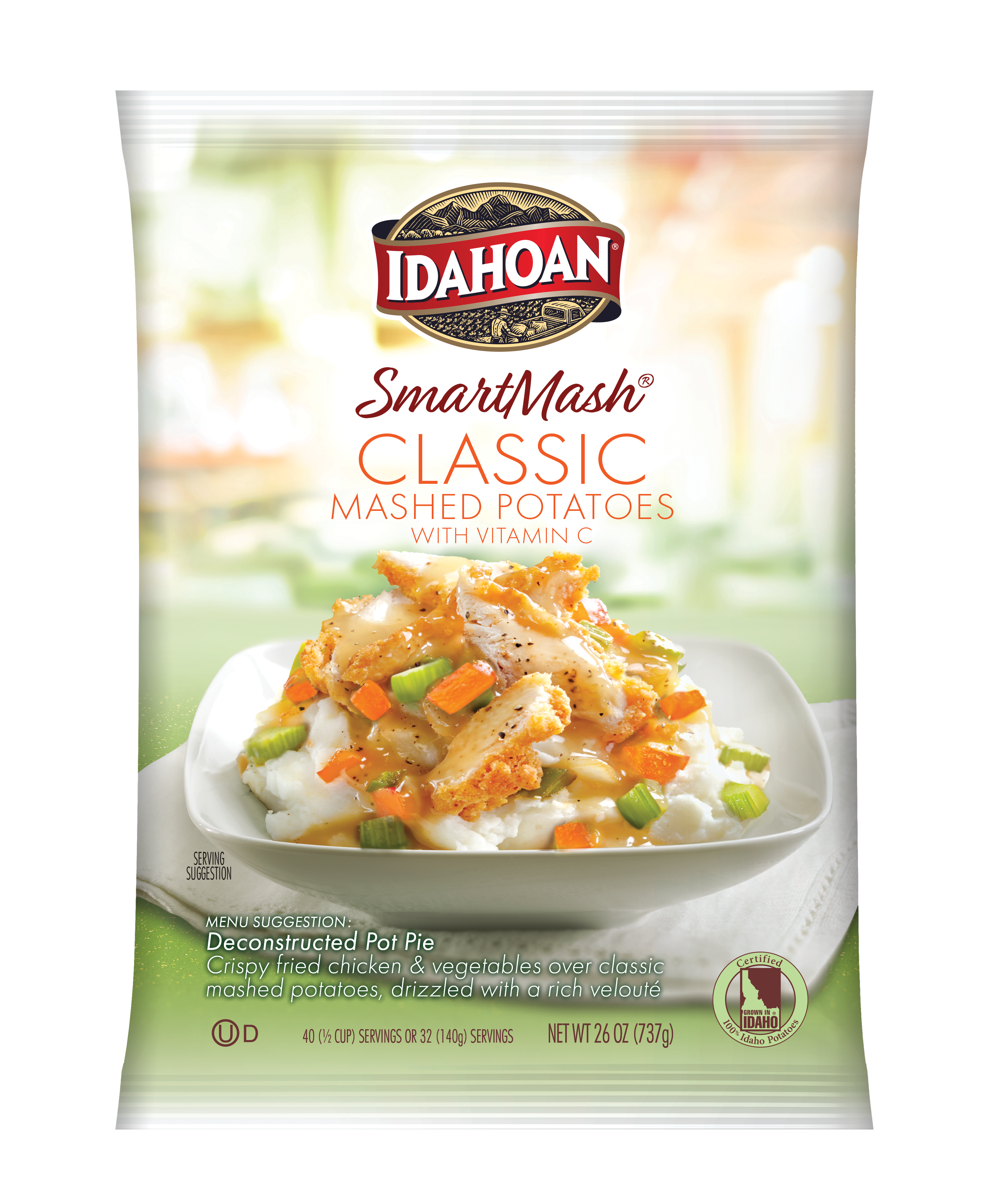 Idahoan® Smartmash® Classic Mashed Potatoes With Vit Hs 26 Ounce Size - 12 Per Case.
