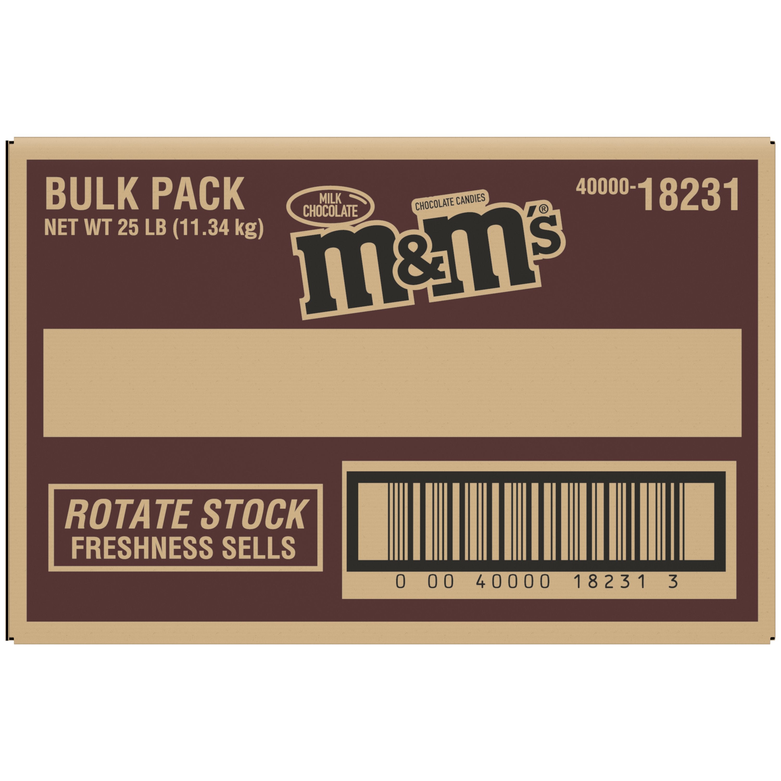 M&m's Milk Chocolate Candies Bulk 25 Pound Each - 1 Per Case.
