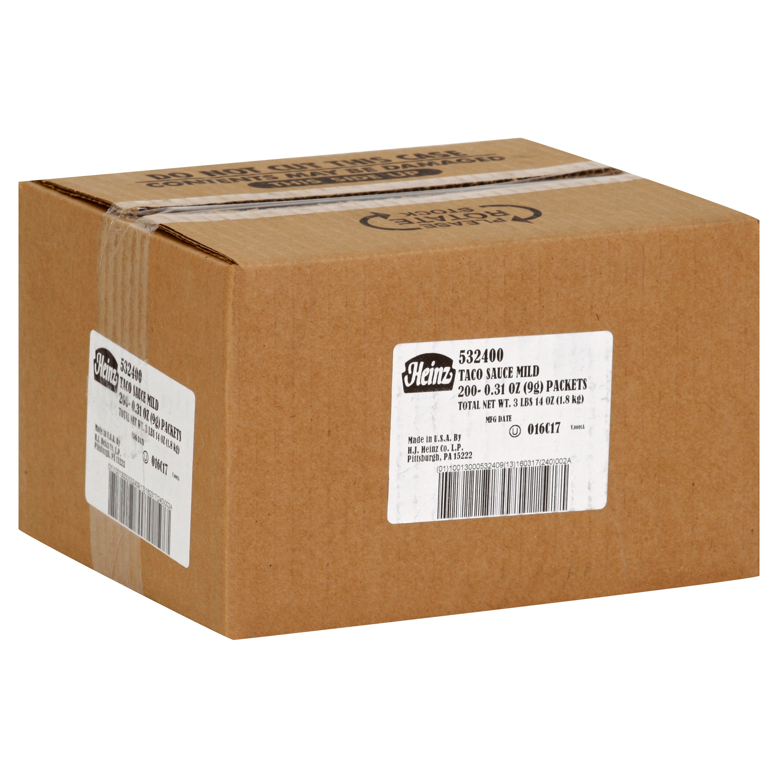 HEINZ Single Serve Mild Taco Sauce 9 Gram Packets 200 Per Case