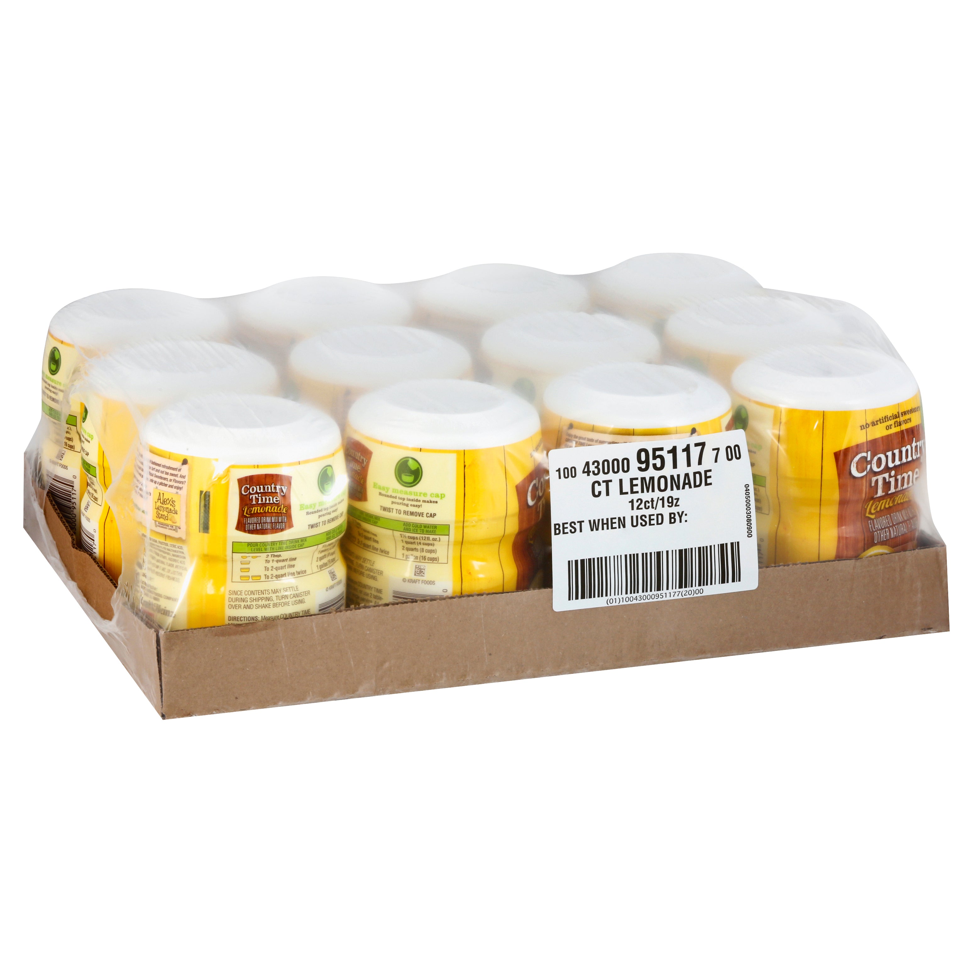 Country Time Lemonade Beverage Mix, 1.188 Pound Each - 12 Per Case.