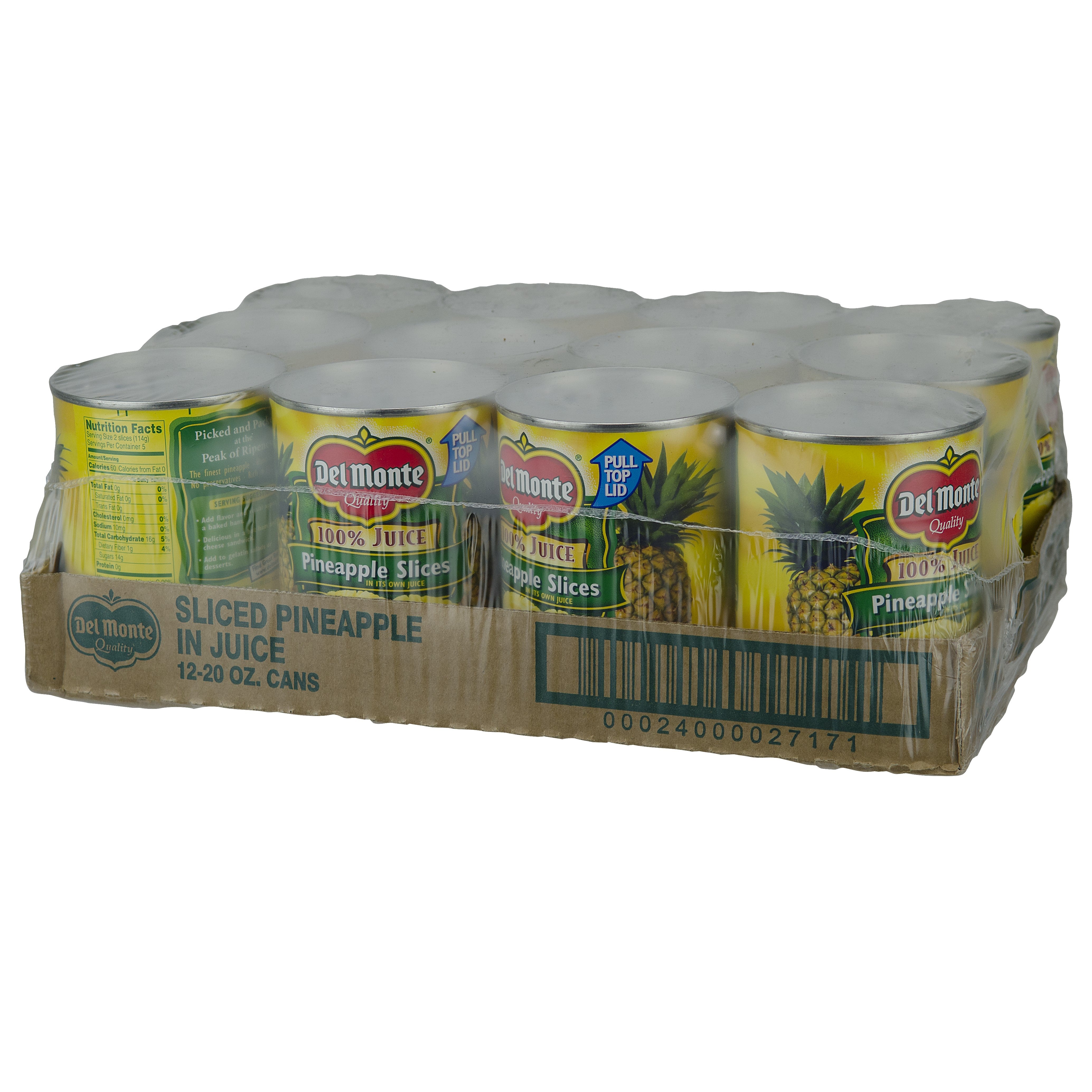 Del Monte® Pineapple Slices In Juice Can 20 Ounce Size - 12 Per Case.