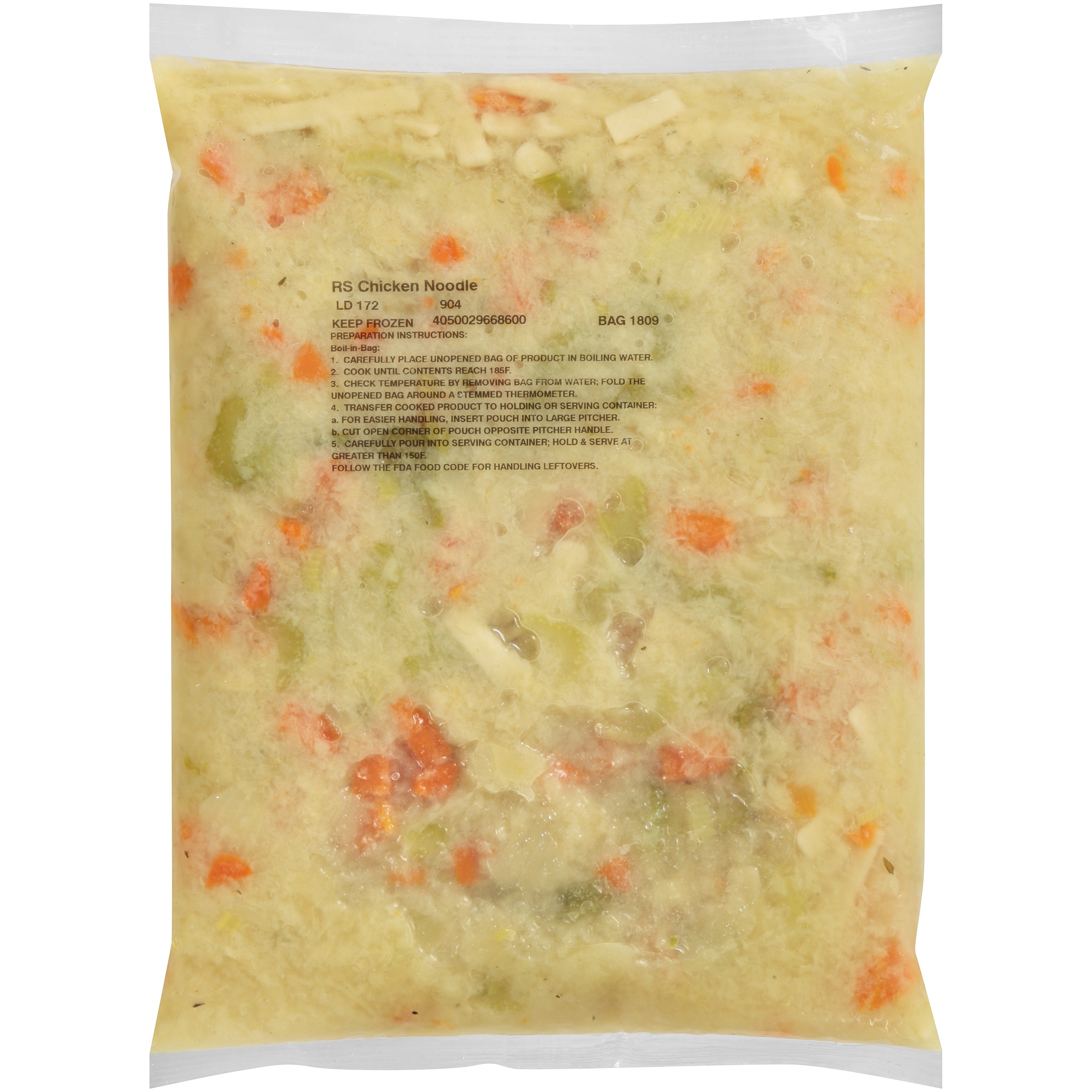 HEINZ Reduced Sodium Chicken Noodle Soup 4 lb. Bag 4 Per Case